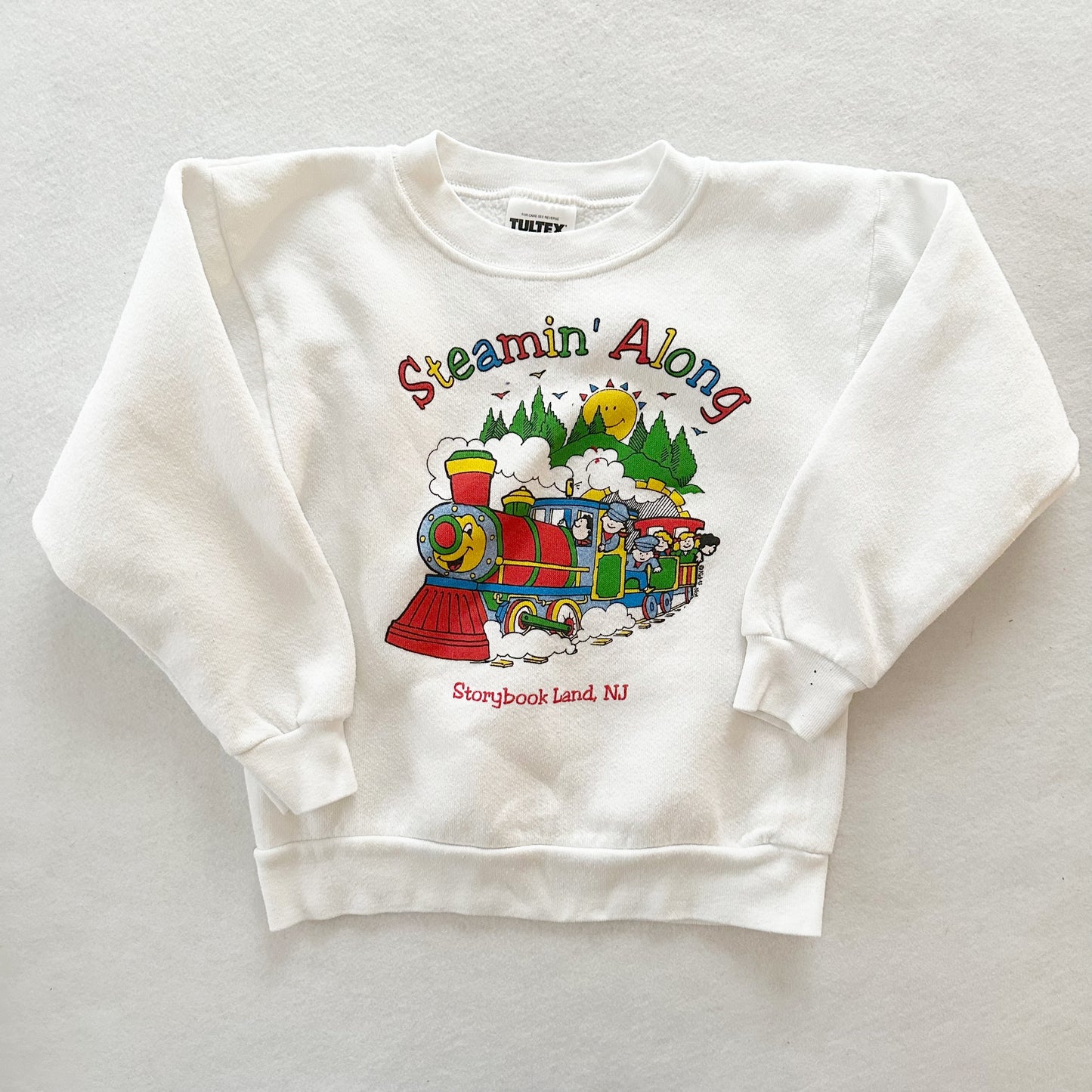Storybook Land Train Sweatshirt - Yellow Clover Vintage Kids Clothes