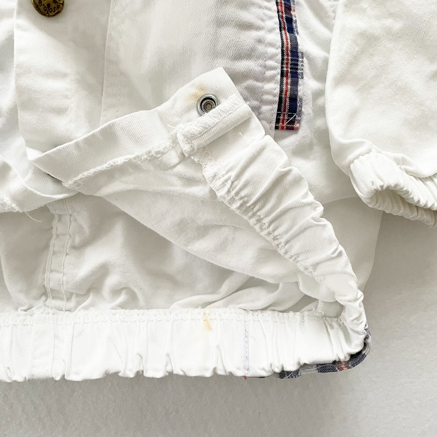 OshKosh White Jacket with Plaid Accents