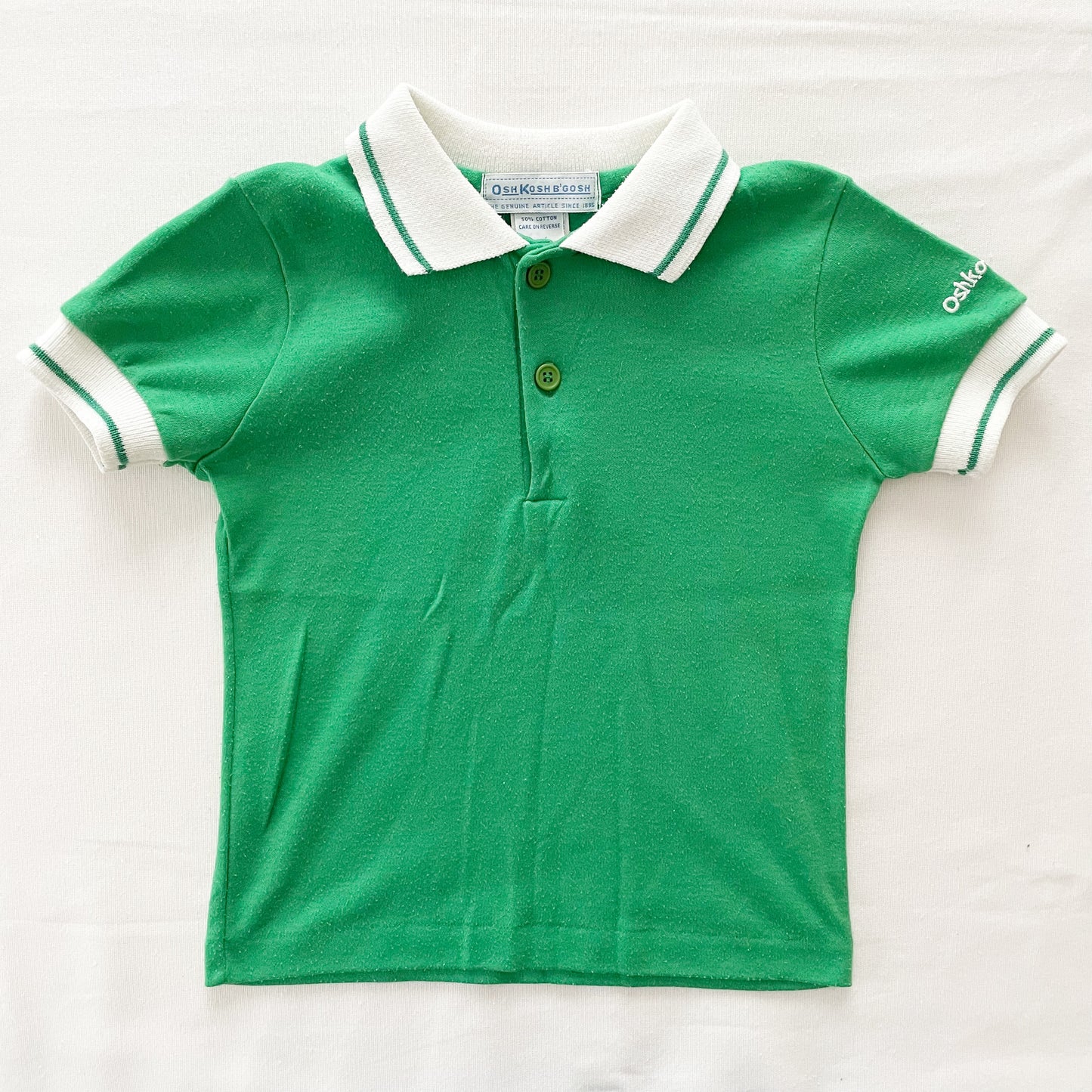 OshKosh Green Polo - Yellow Clover Vintage Kids Clothes