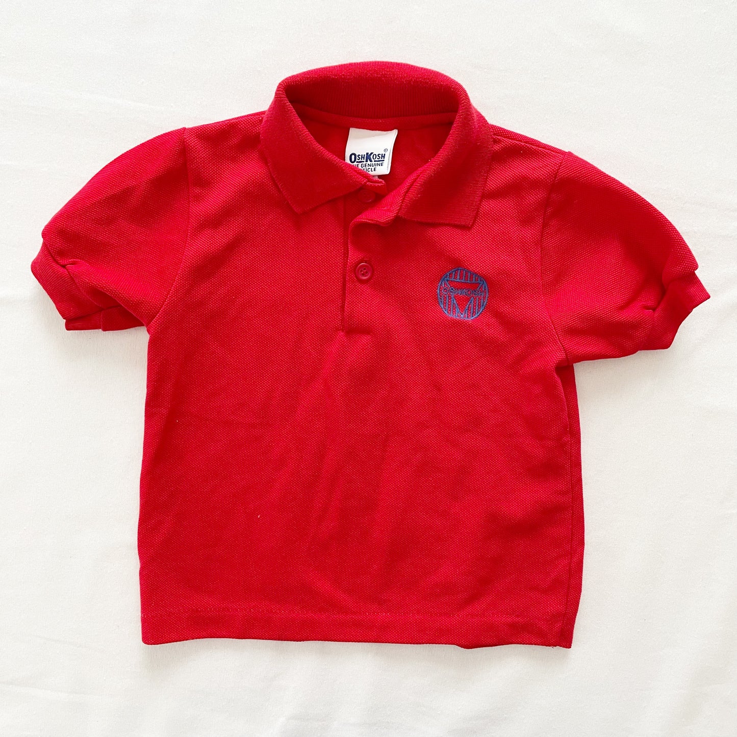 OshKosh Embroidered Logo Polo Shirt - Yellow Clover Vintage Kids Clothes
