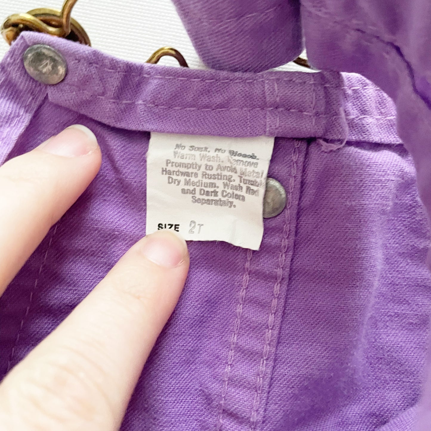 OshKosh Solid Purple Overalls - Yellow Clover Vintage Kids Clothes