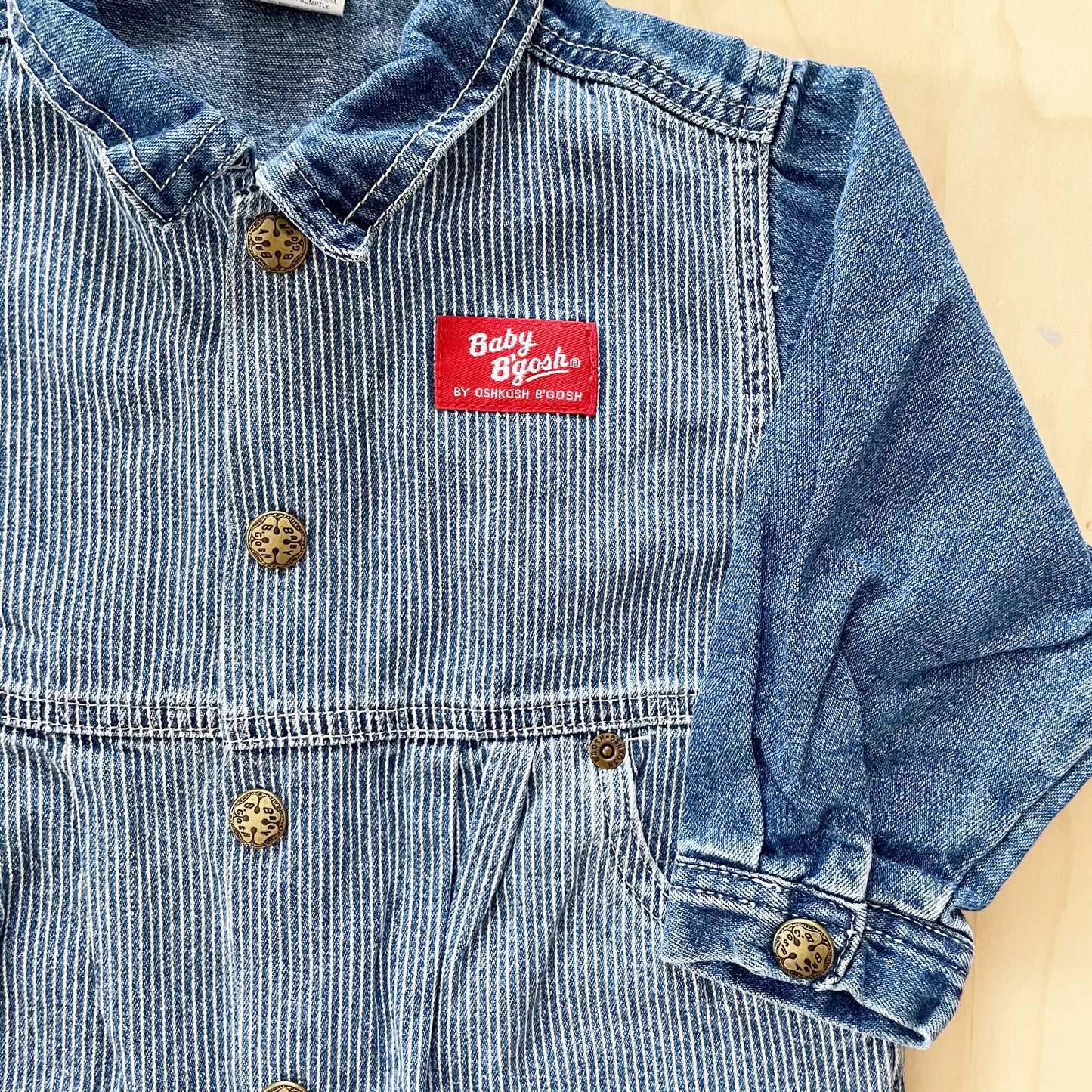 Vintage Baby B’gosh Authentic Denim Jumpsuit - Yellow Clover Vintage Kids Clothes