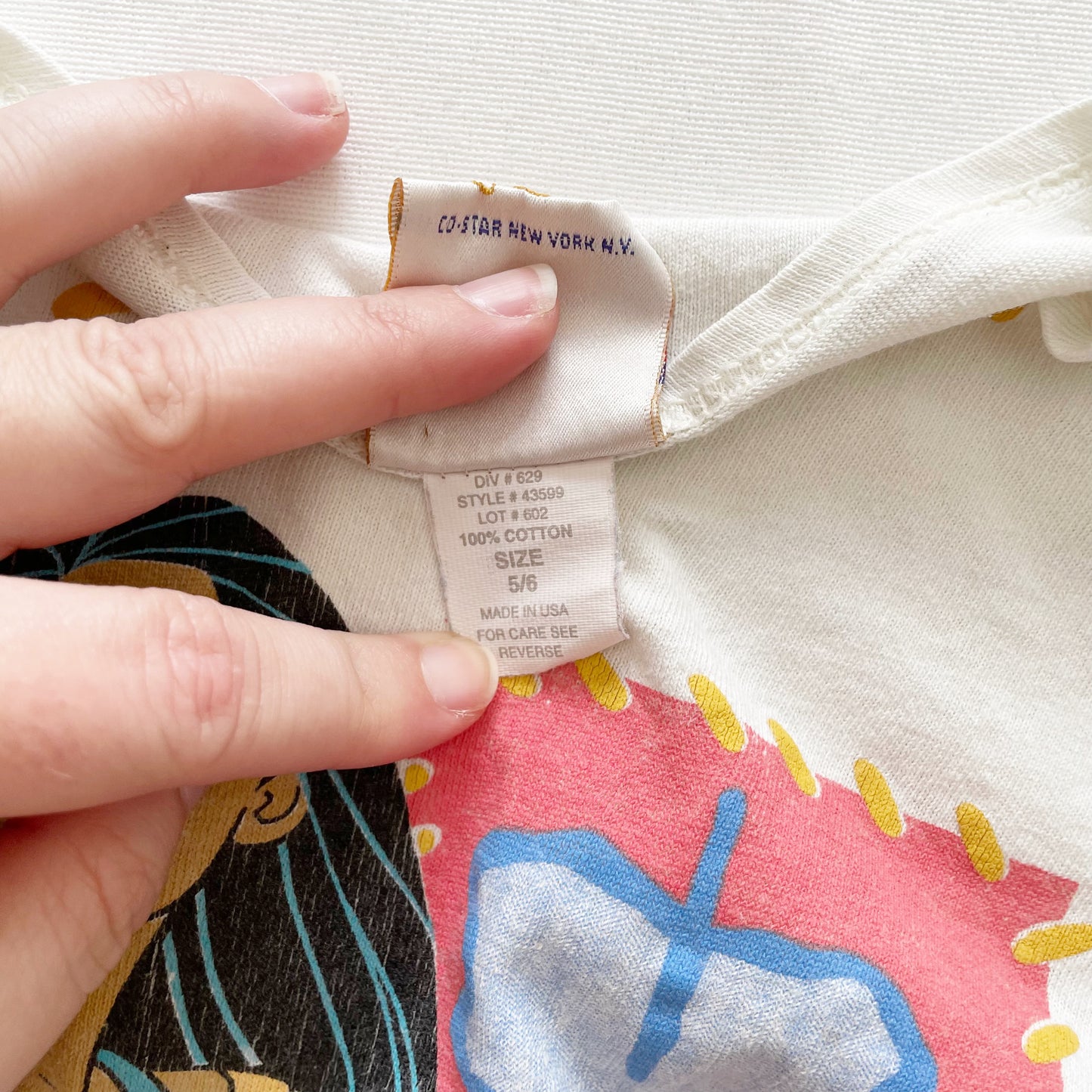Pocahontas Cropped Tee - Yellow Clover Vintage Kids Clothes