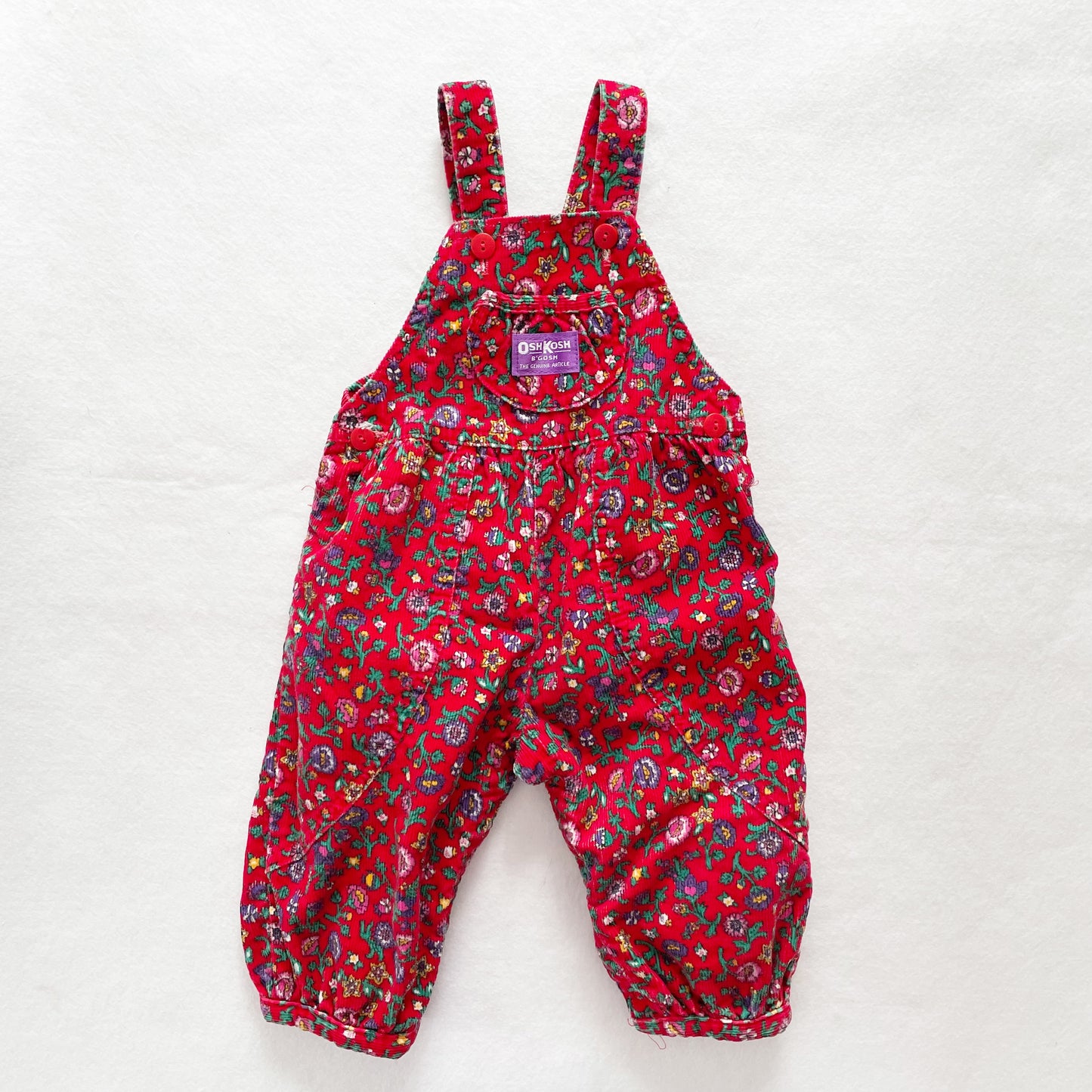 OshKosh Paisley Cord Bubble Overalls - Yellow Clover Vintage Kids Clothes