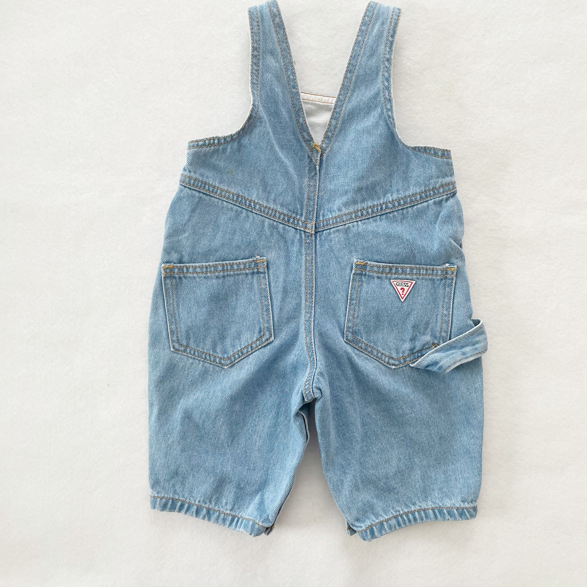 Guess Lighter Wash Overalls • 6m - Yellow Clover Vintage Kids Clothes