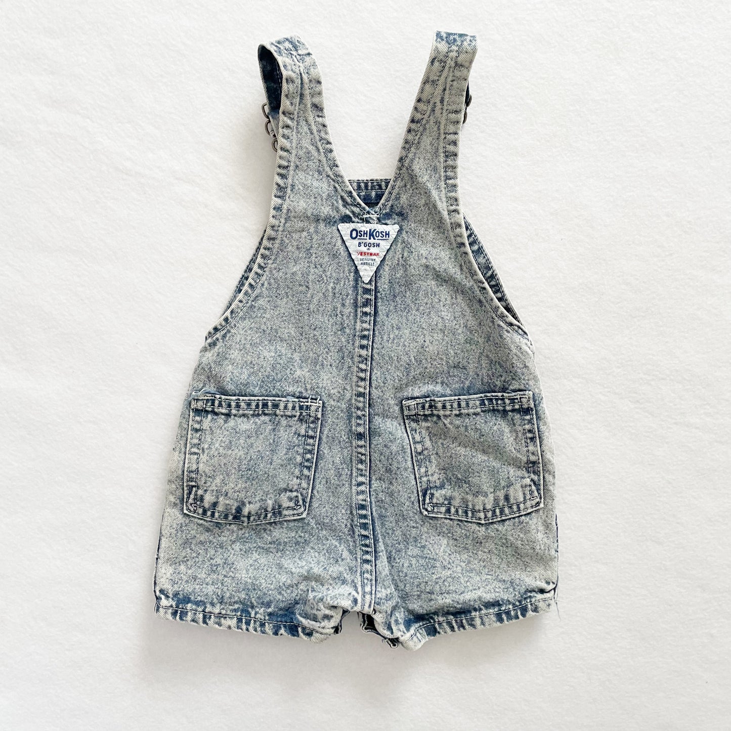 OshKosh Acid Wash Shortalls - Yellow Clover Vintage Kids Clothes