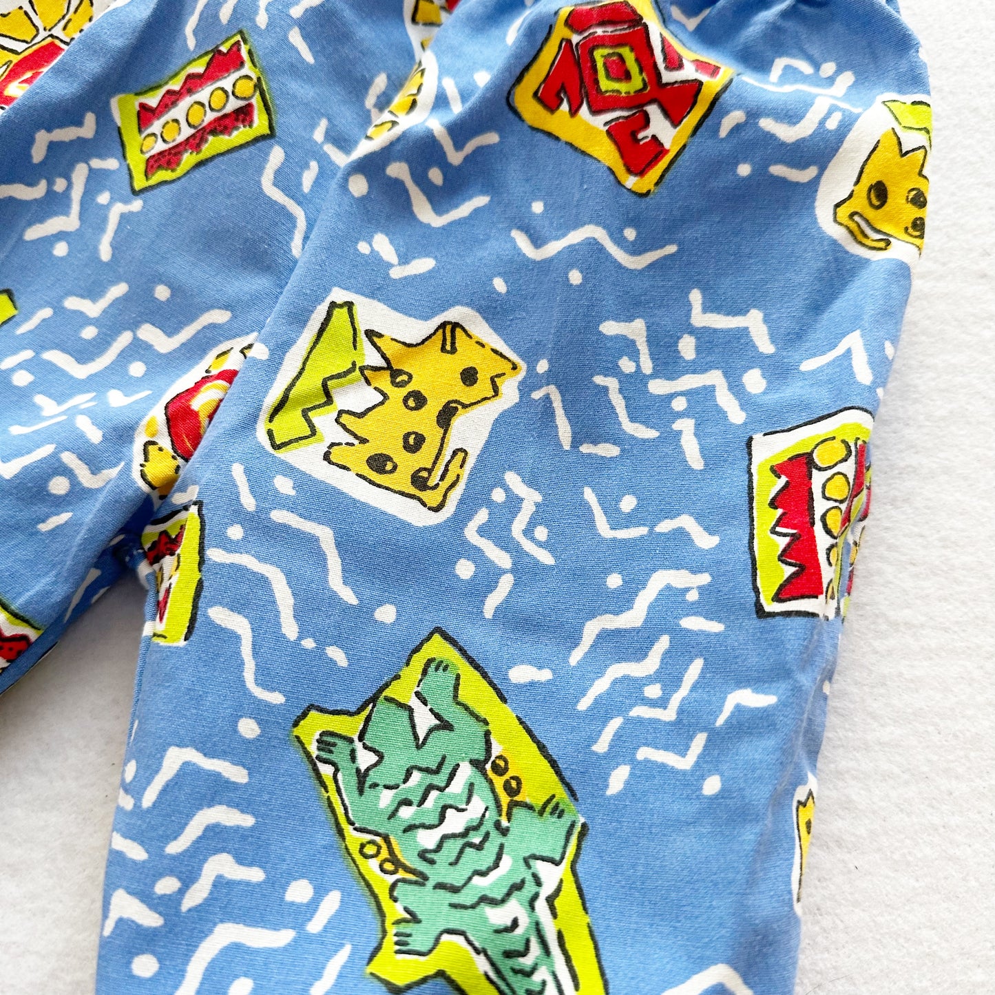 Wee Willie Crazy Print Pants - Yellow Clover Vintage Kids Clothes
