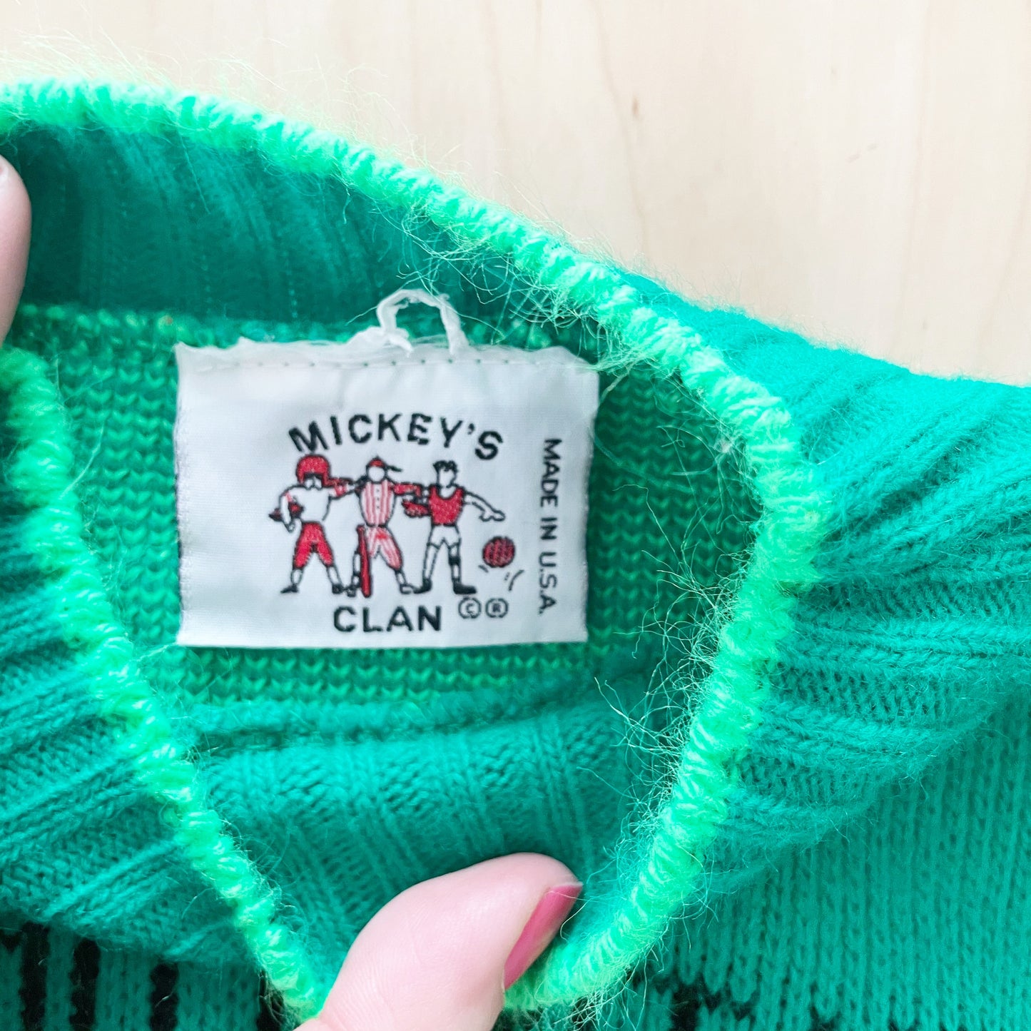 TMNT Knit Sweater - Yellow Clover Vintage Kids Clothes