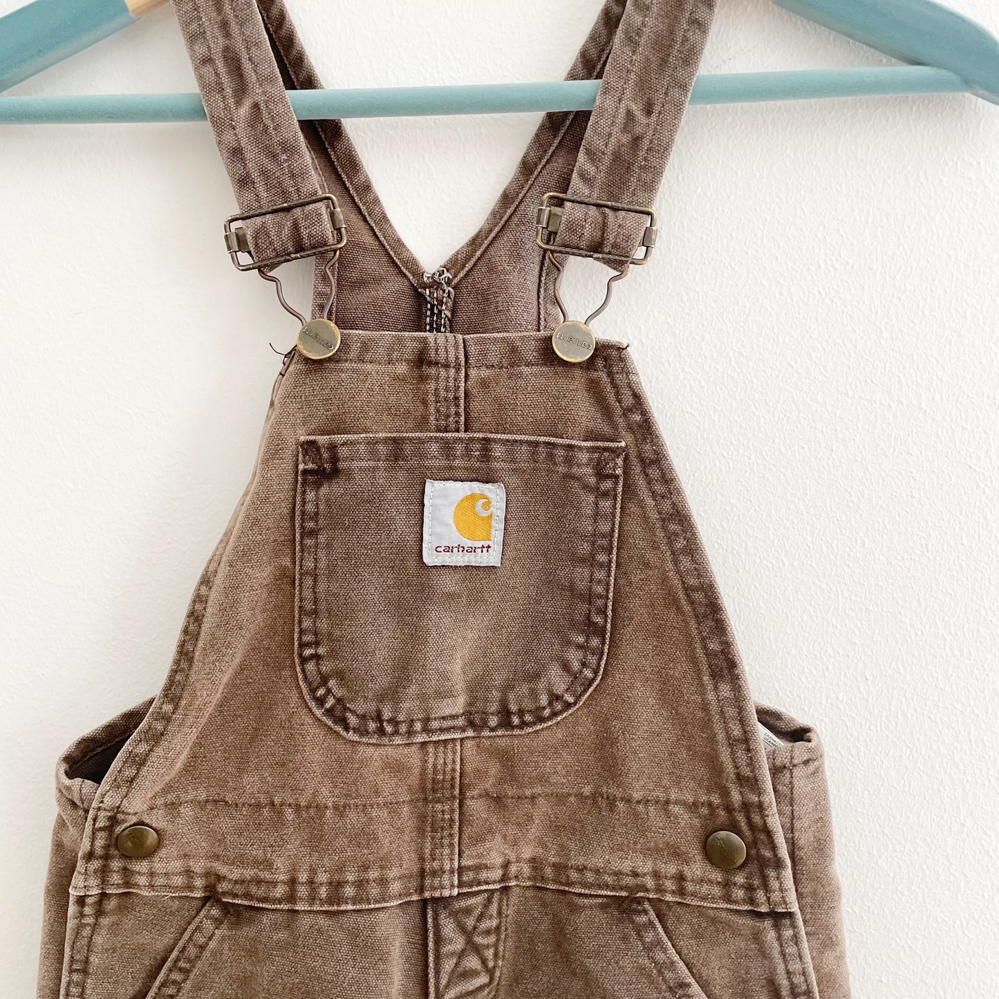 Vintage Brown Carhartt Overalls - Yellow Clover Vintage Kids Clothes