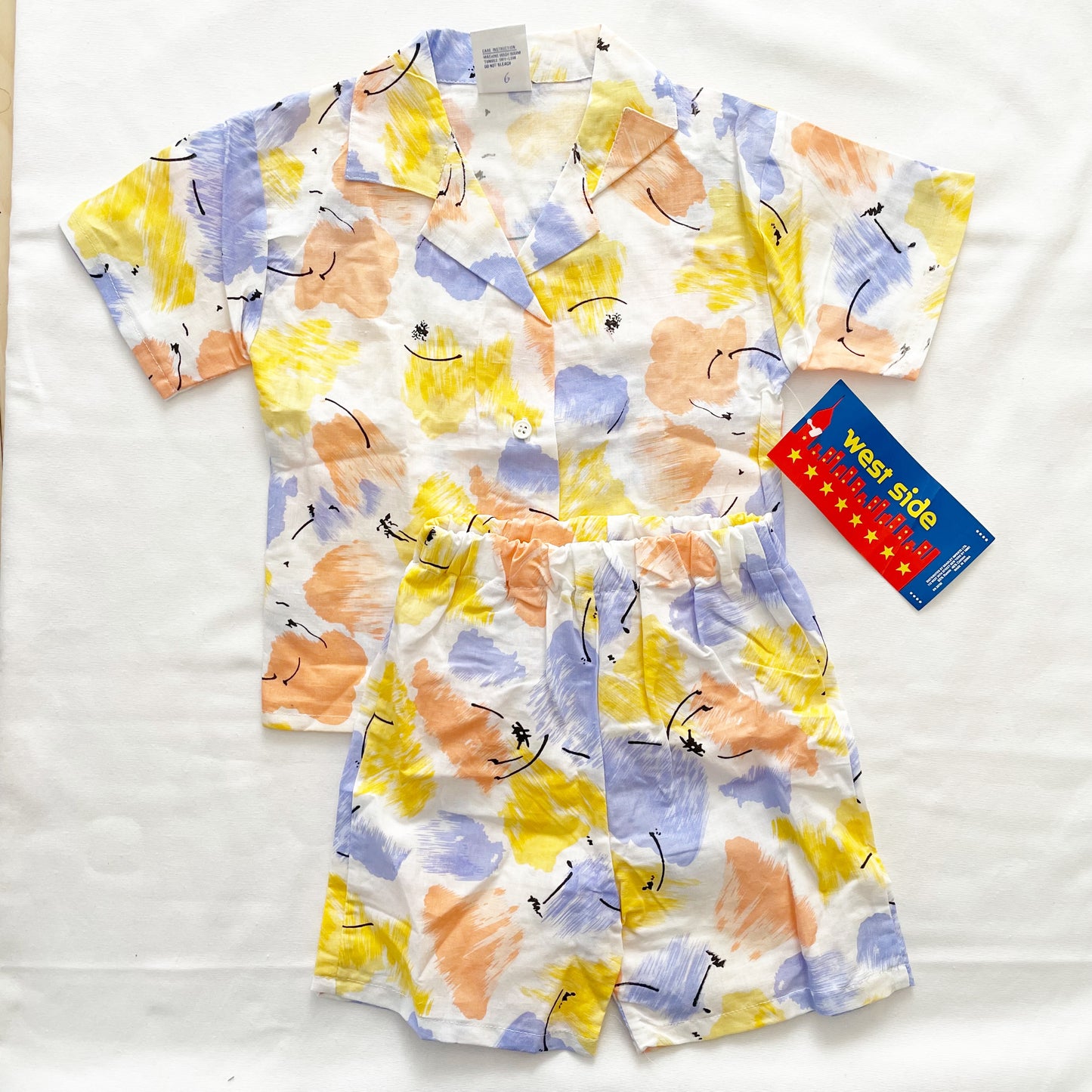 Abstract Print Button Up Shirt Set • 5T