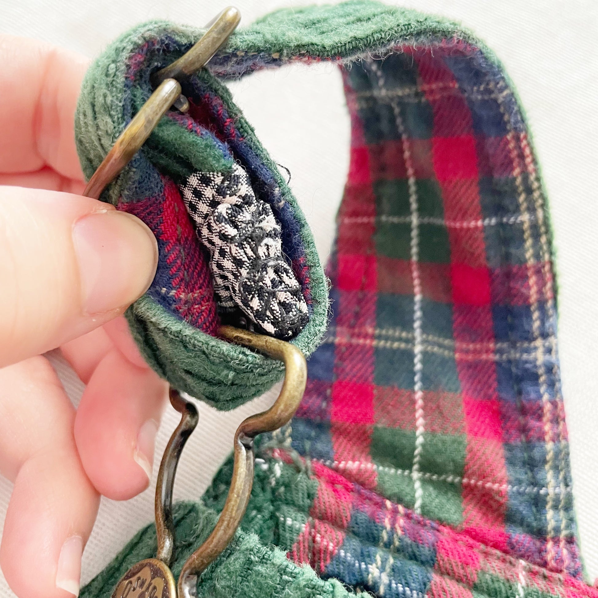 OshKosh Chunky Cord Overalls with Plaid Accents - Yellow Clover Vintage Kids Clothes