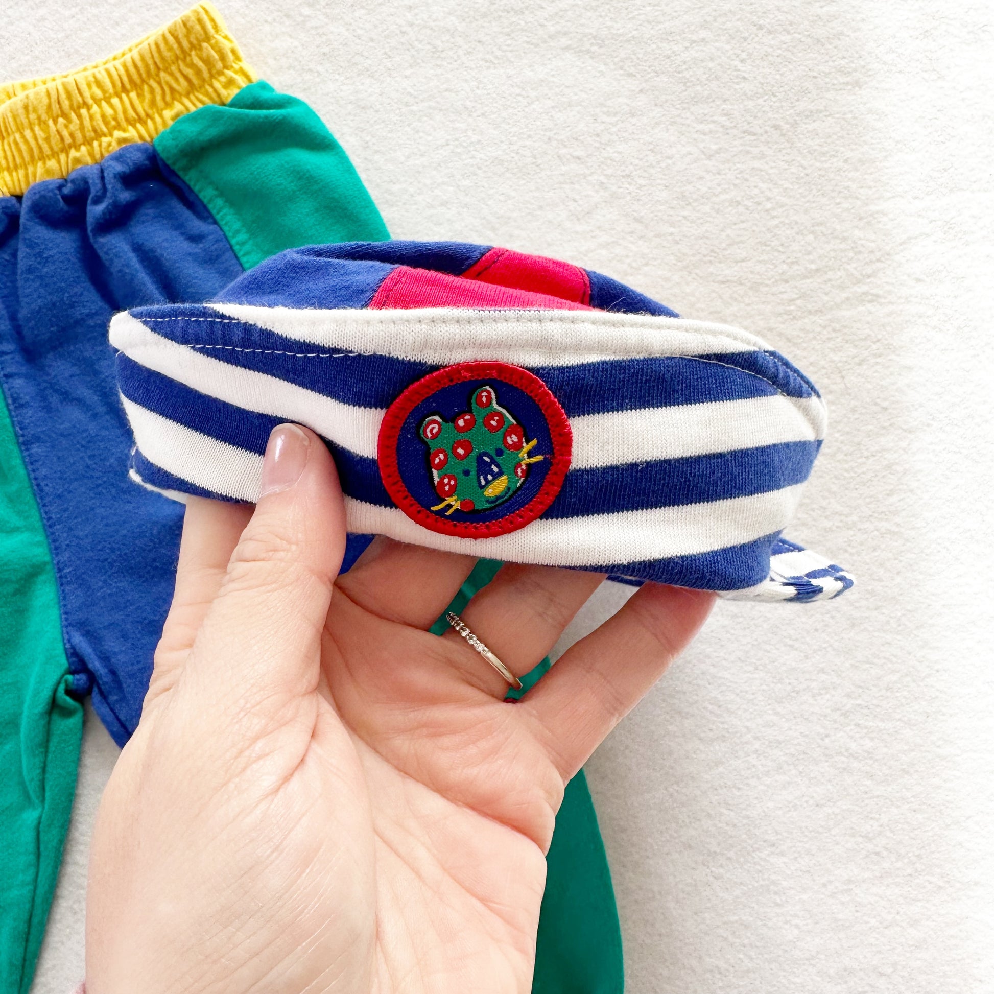 Gymboree Color Block Pants + Hat - Yellow Clover Vintage Kids Clothes