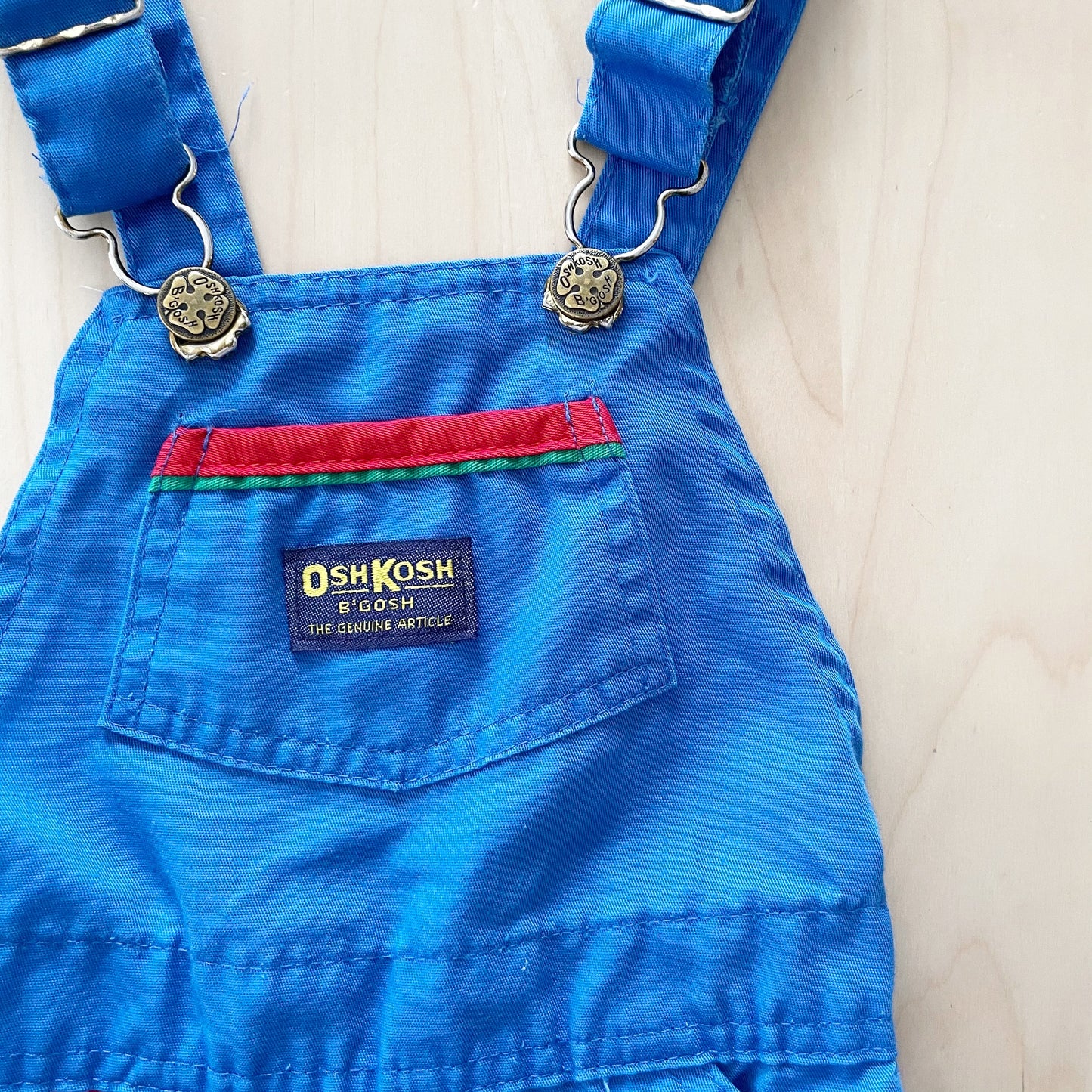 OshKosh Colorblock Shortalls - Yellow Clover Vintage Kids Clothes