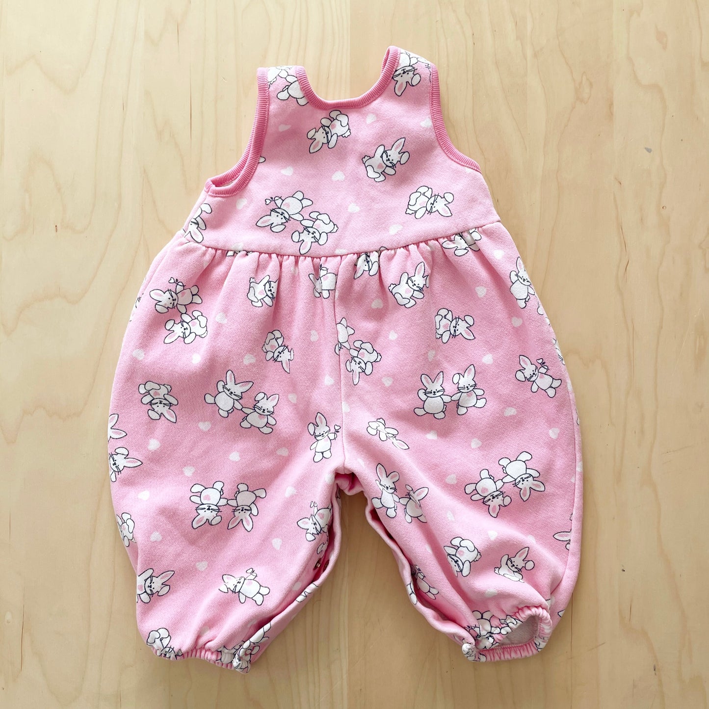 Vintage OshKosh Bunny Sweatshirt Romper - Yellow Clover Vintage Kids Clothes
