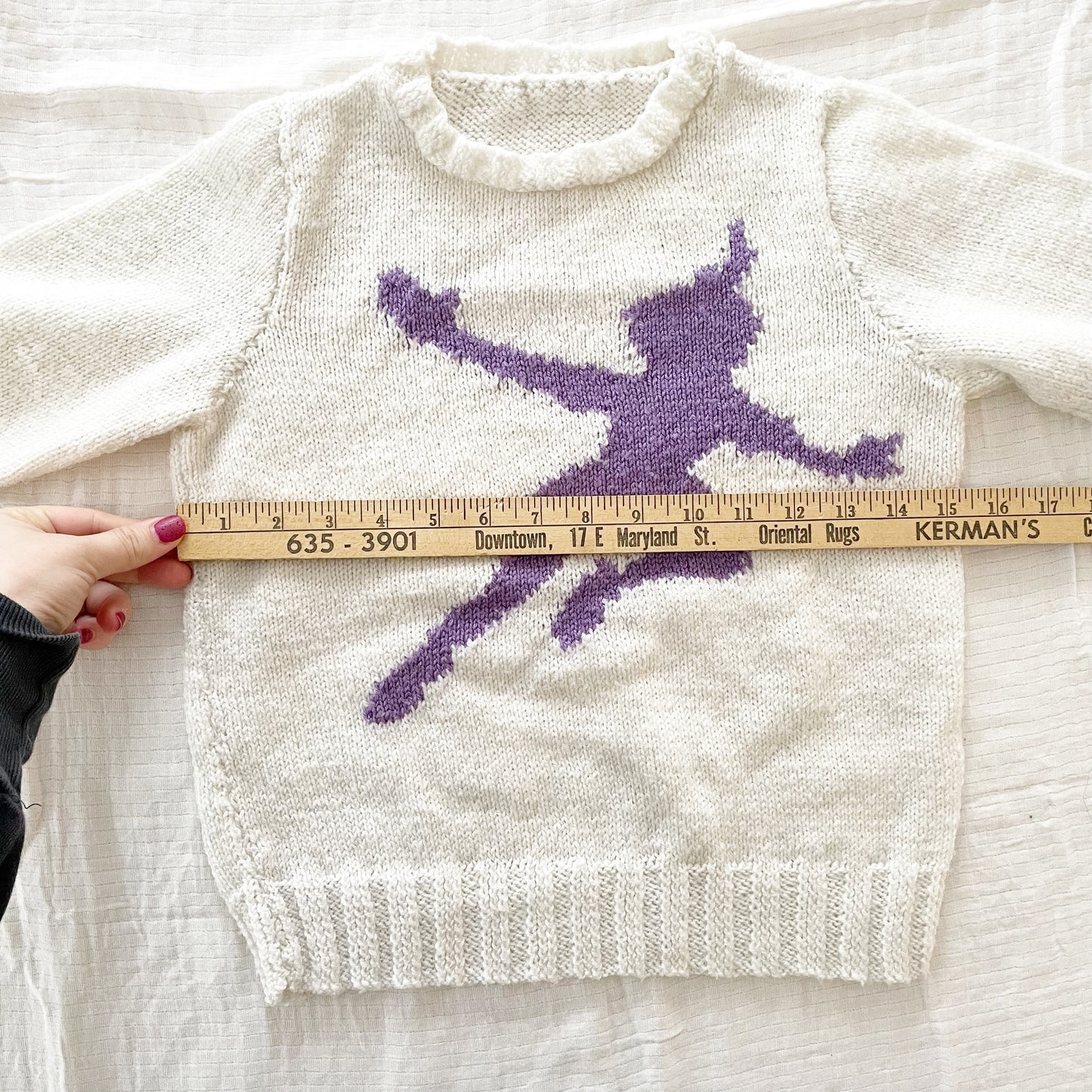 Handknit Peter Pan Sweater - Yellow Clover Vintage Kids Clothes