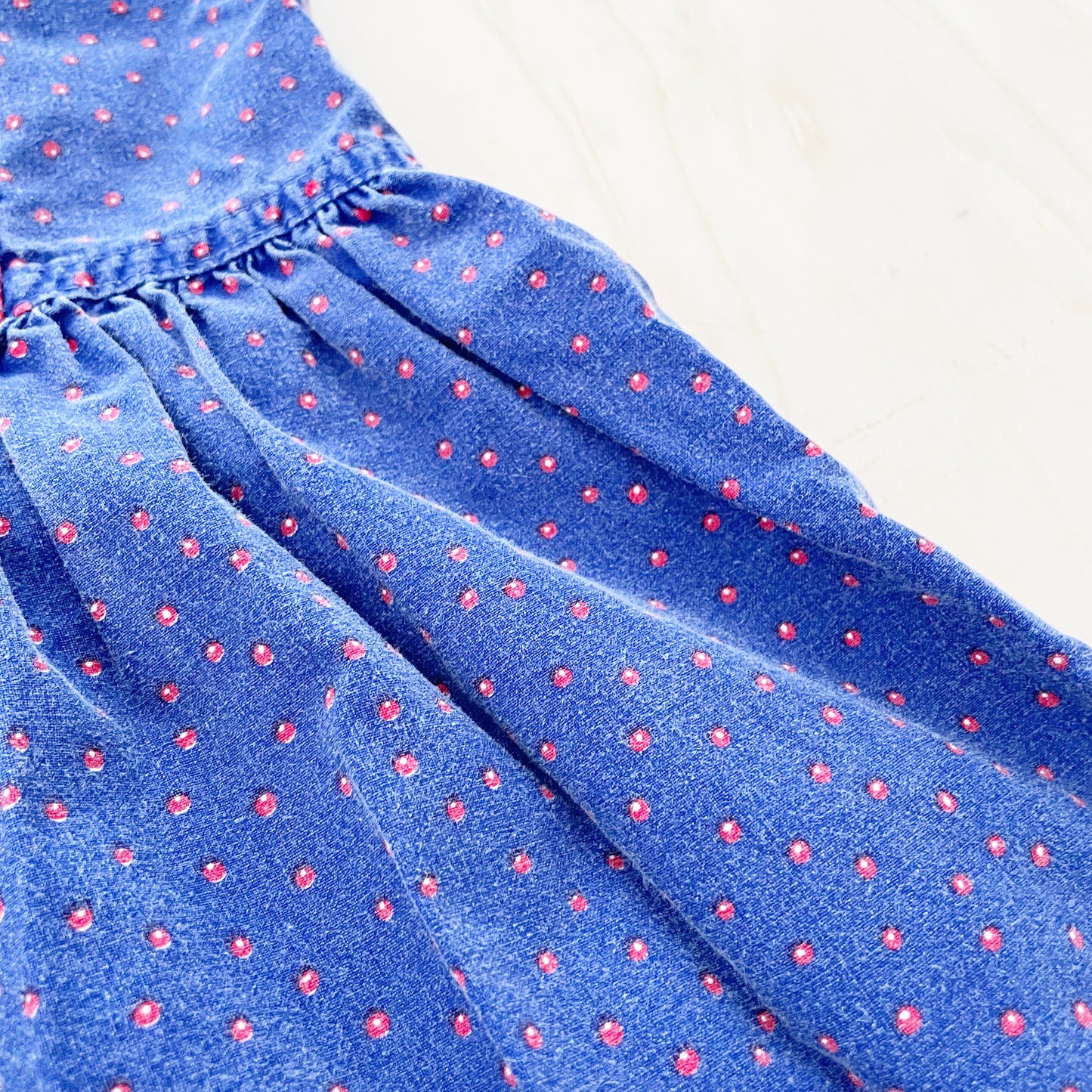 OshKosh Sailor Patch Polka Dot Skirtall - Yellow Clover Vintage Kids Clothes
