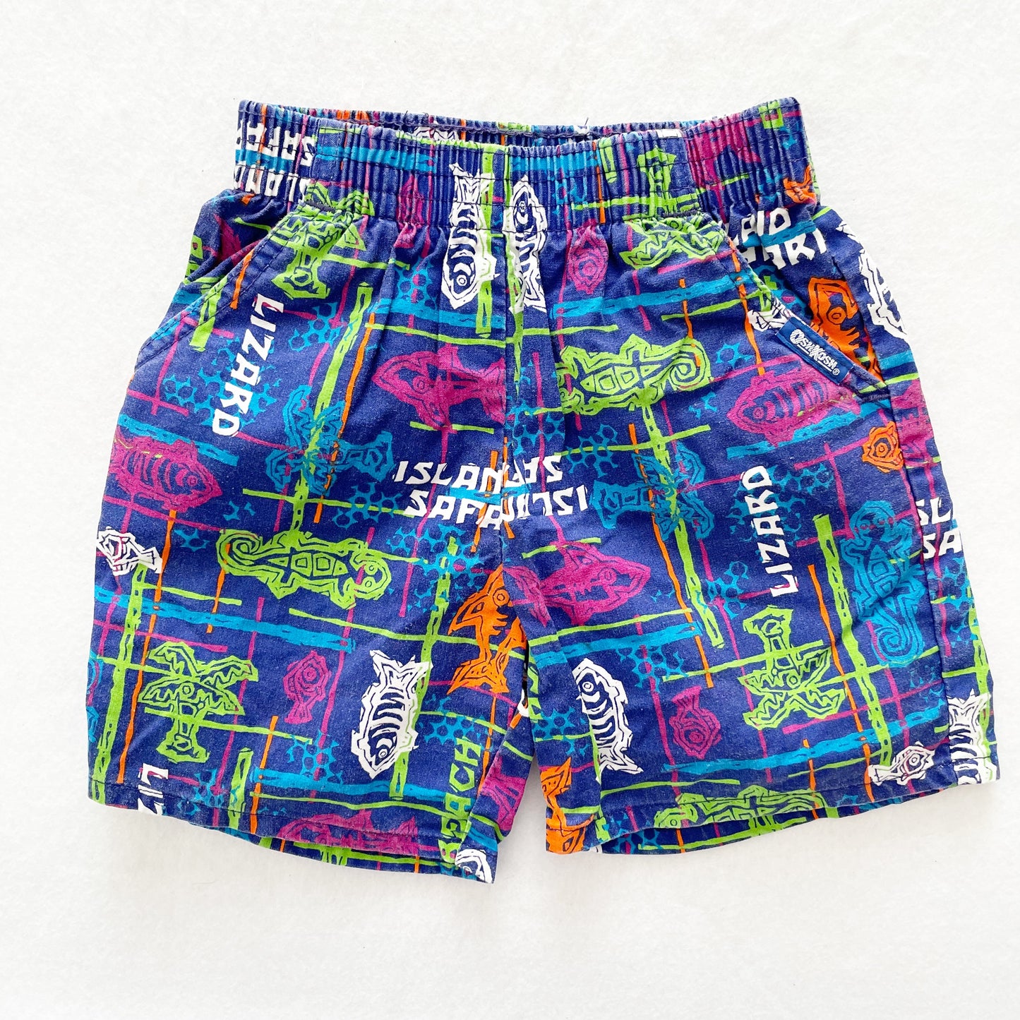 OshKosh Island Safari Shorts - Yellow Clover Vintage Kids Clothes