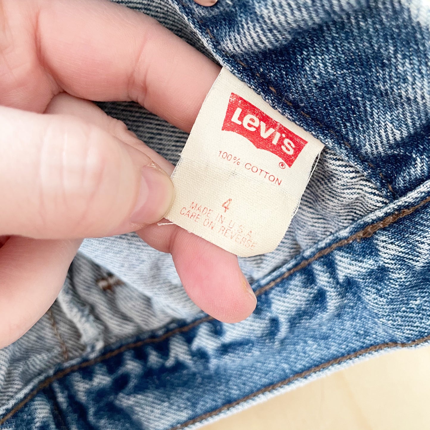 Vintage Levi’s Denim Jacket - Yellow Clover Vintage Kids Clothes