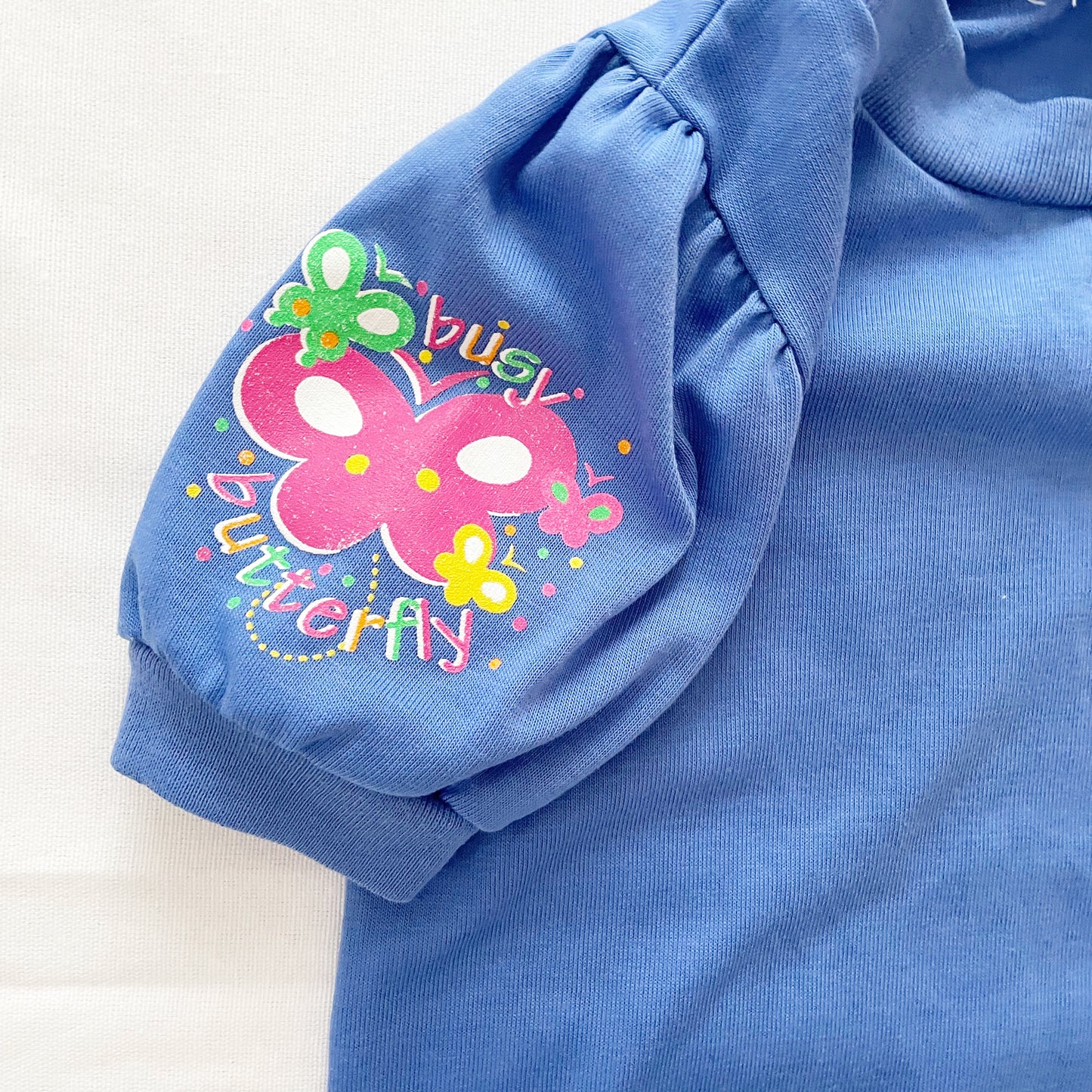 OshKosh Butterfly Sleeve Layer Tee - Yellow Clover Vintage Kids Clothes