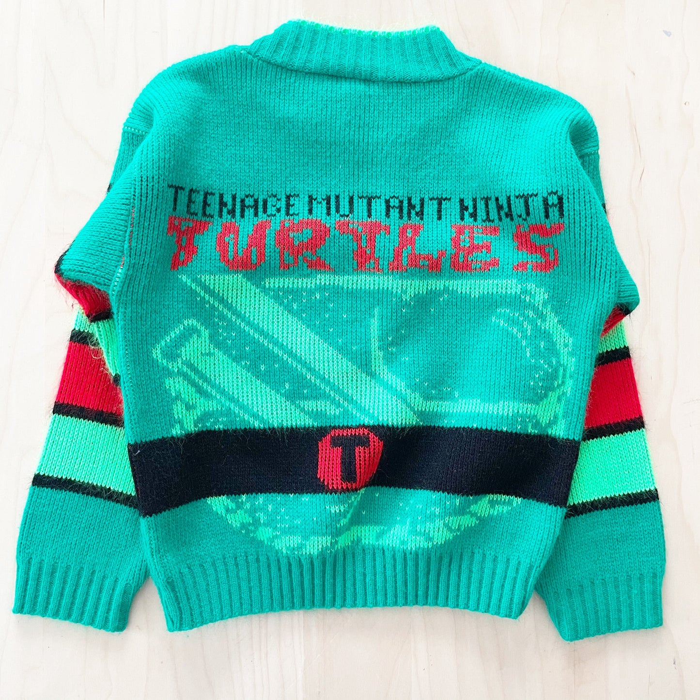 TMNT Knit Sweater - Yellow Clover Vintage Kids Clothes