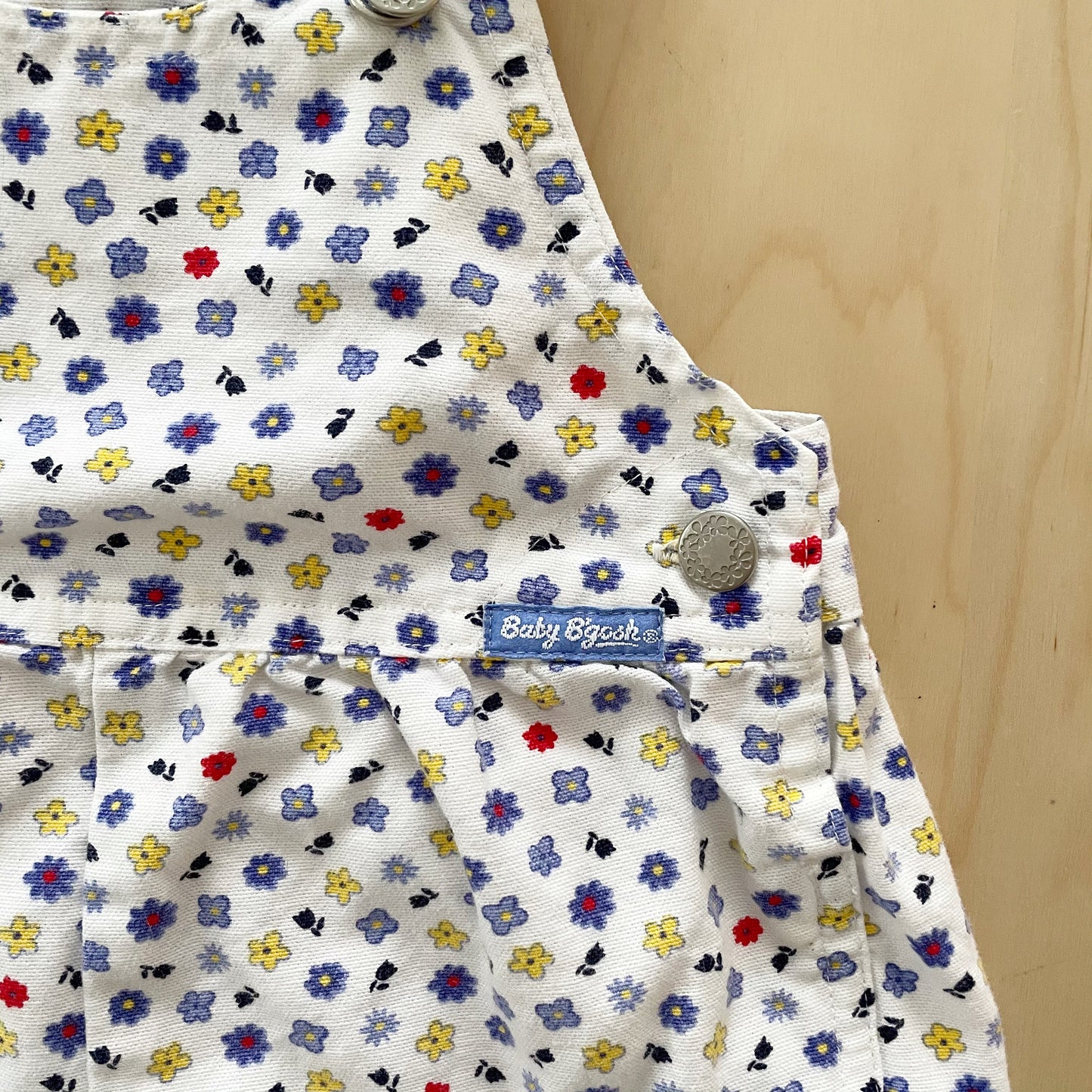Baby B’gosh Floral Bubble Overalls - Yellow Clover Vintage Kids Clothes