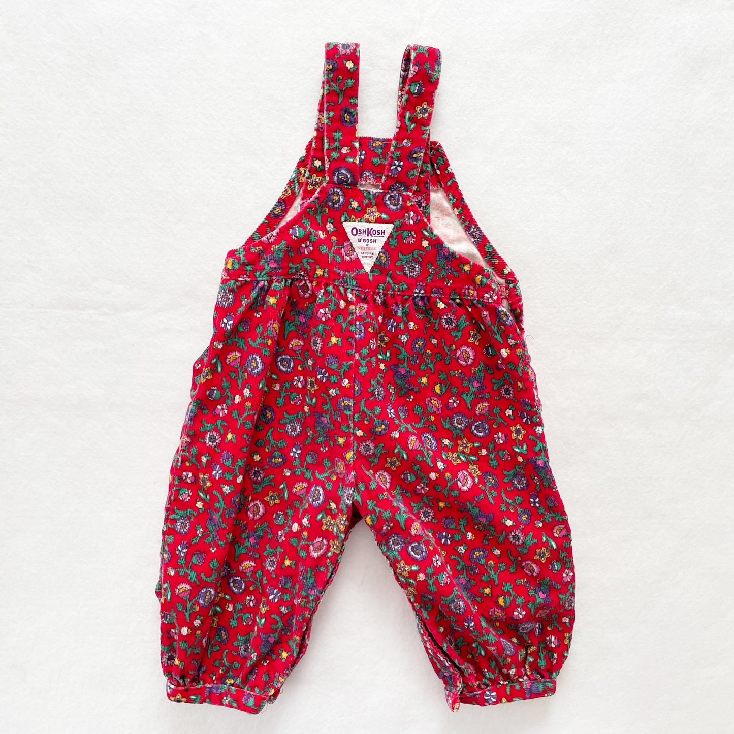 OshKosh Paisley Cord Bubble Overalls - Yellow Clover Vintage Kids Clothes