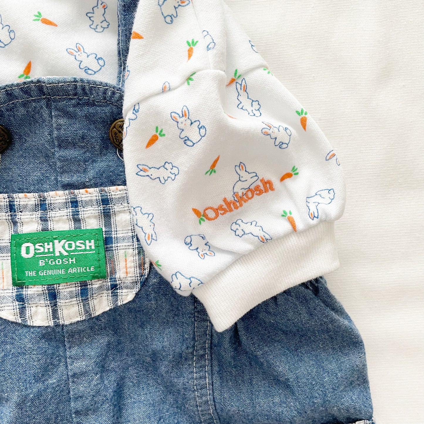 OshKosh Carrots and Bunnies Overalls Set