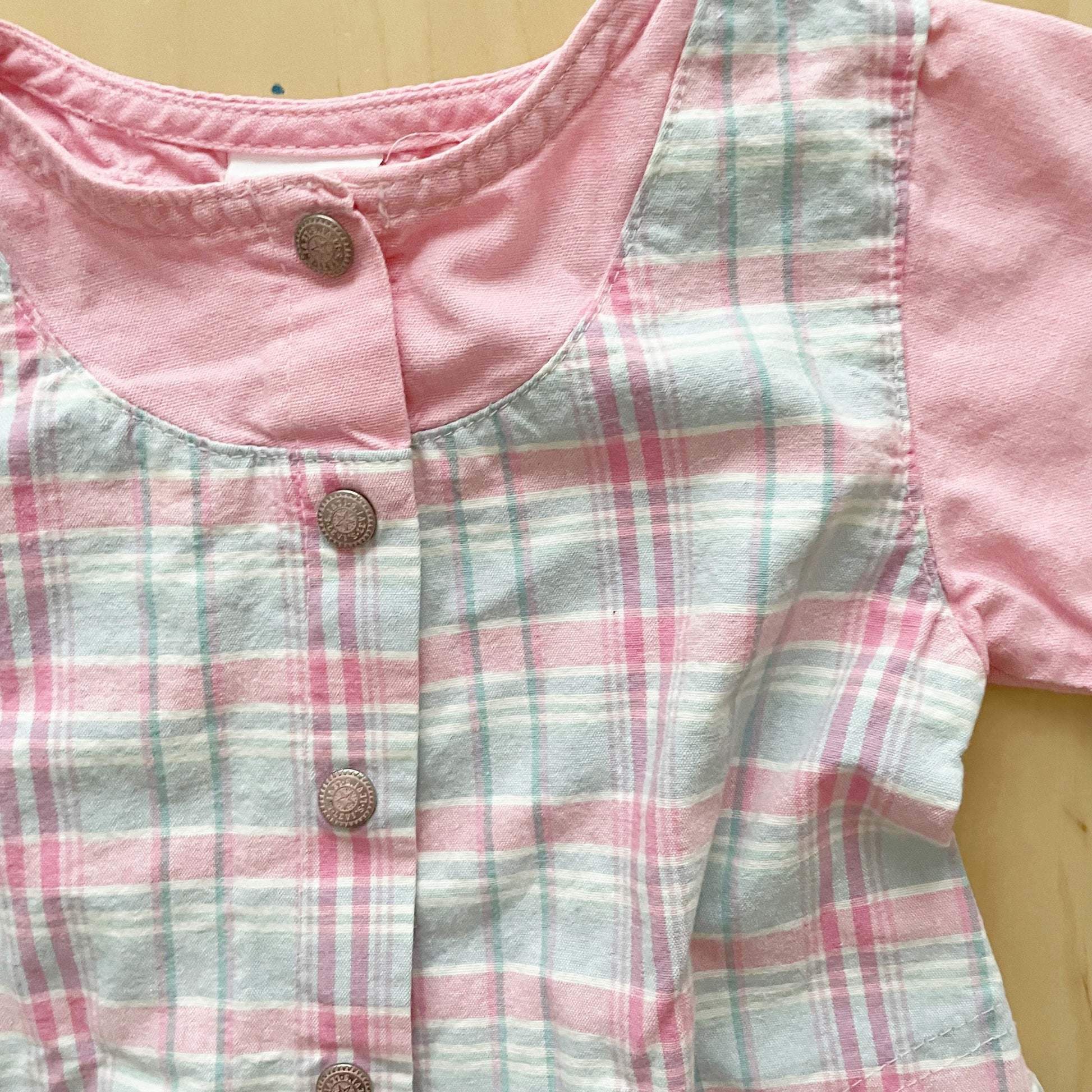 Levi’s Plaid Jumpsuit - Yellow Clover Vintage Kids Clothes