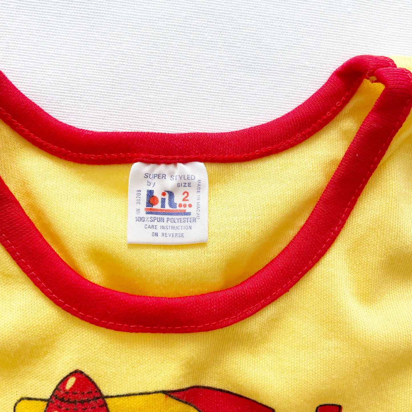 Backpack Fun Graphic Tank Set • 2T - Yellow Clover Vintage Kids Clothes