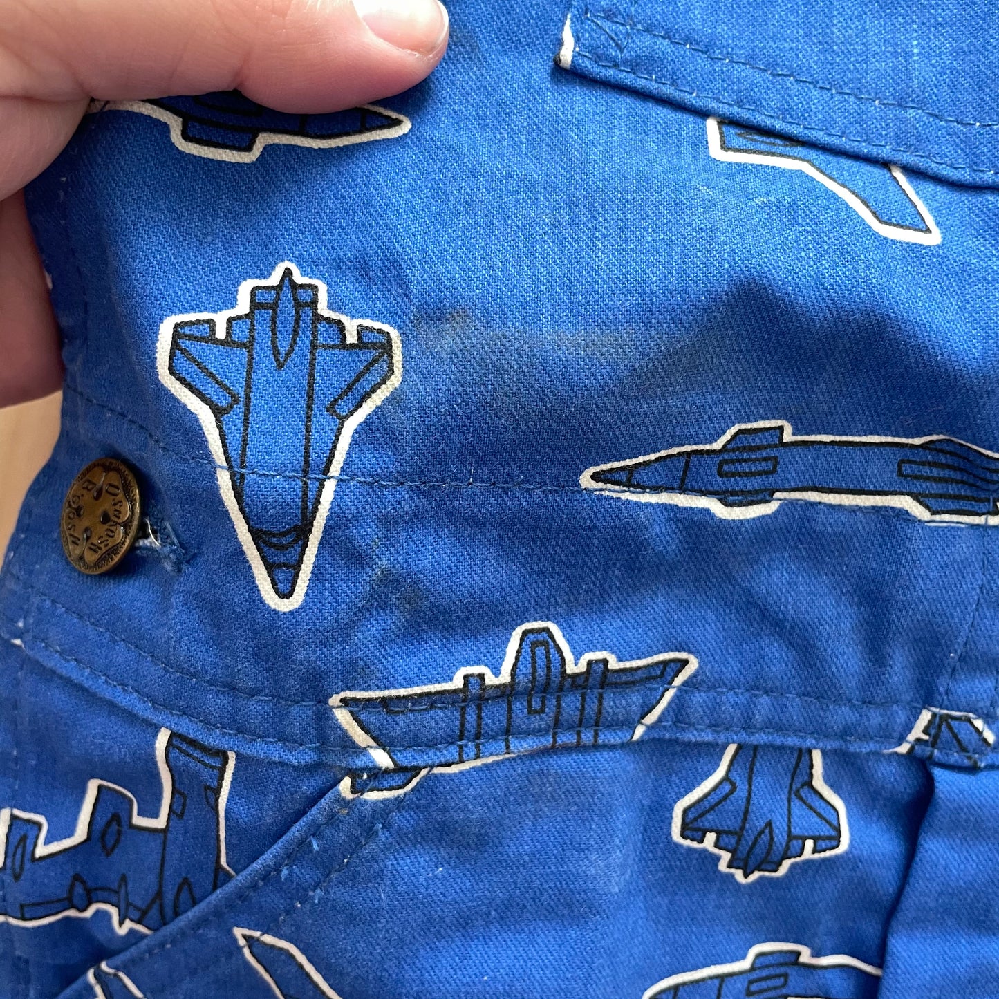 OshKosh Jet Airplane Print Shortalls