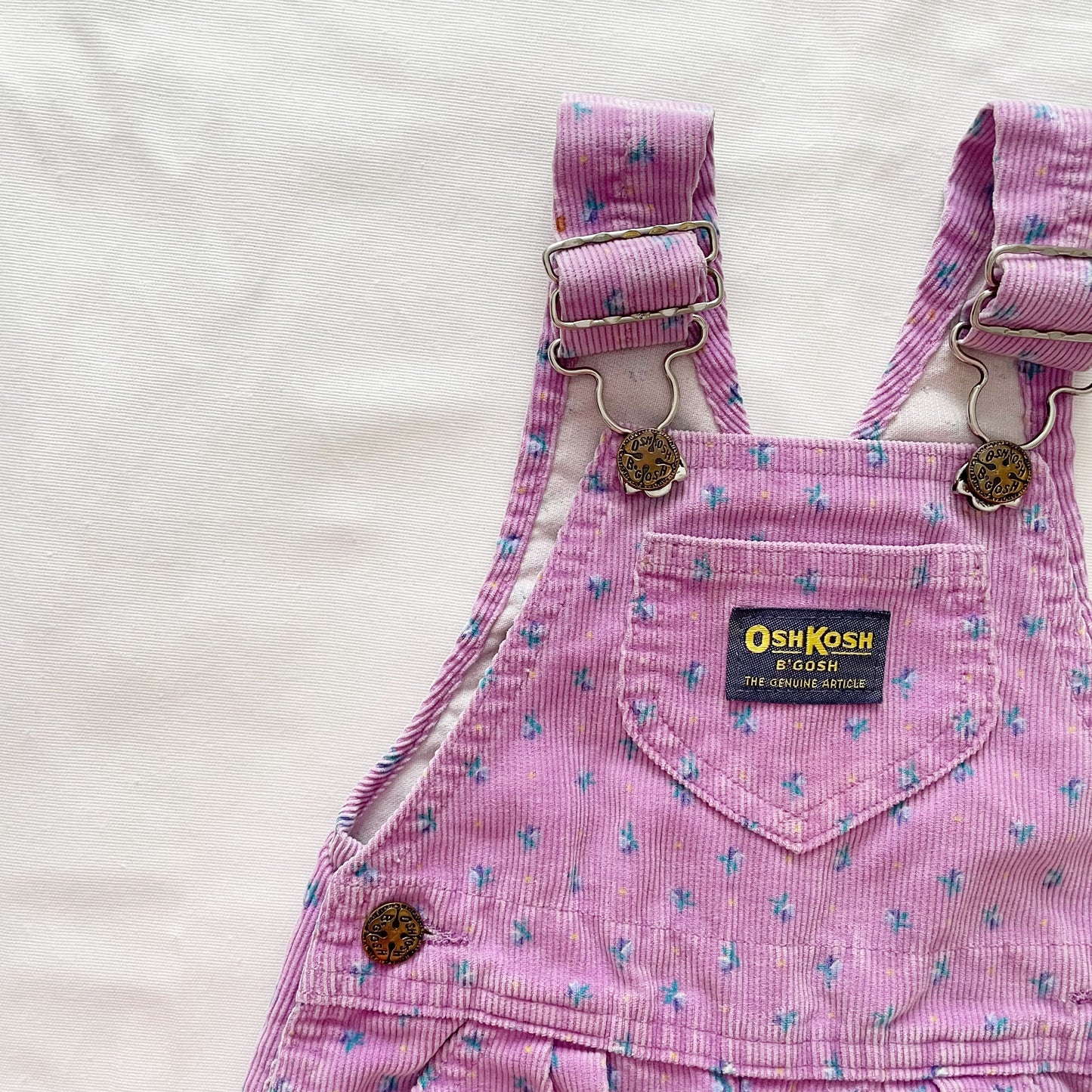 OshKosh Light Purple Floral Cord Overalls