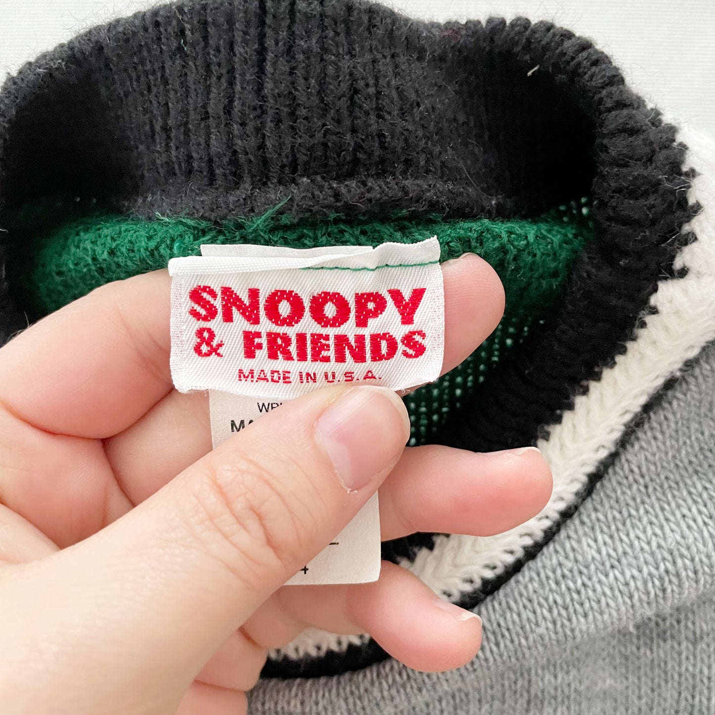 Snoopy and Friends Snoopy + Woodstock Football Sweater • 4T - Yellow Clover Vintage Kids Clothes