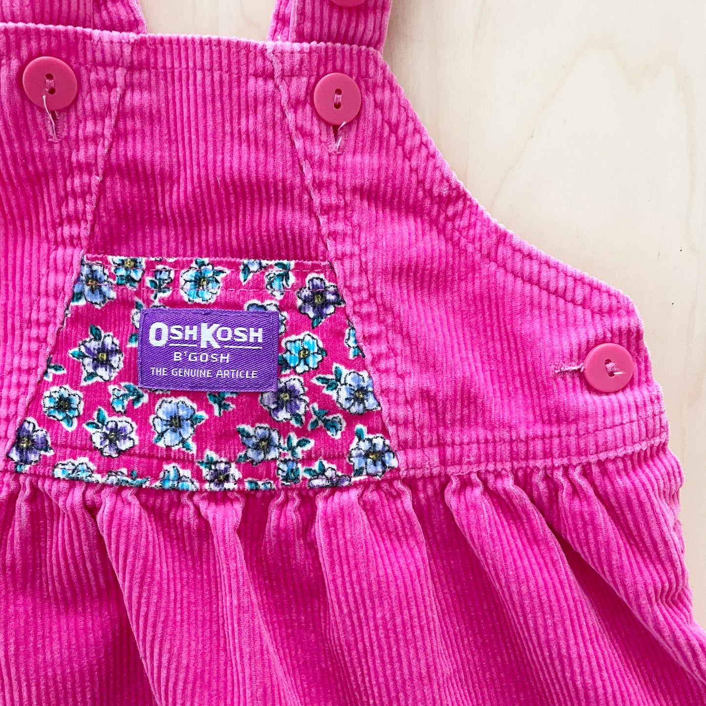 OshKosh Floral Bow Back Skirtall - Yellow Clover Vintage Kids Clothes