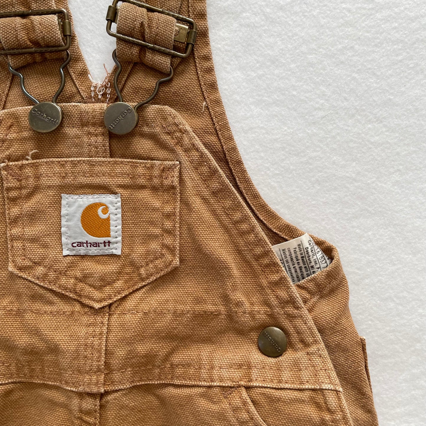 Carhartt Tan Overalls • 12m - Yellow Clover Vintage Kids Clothes