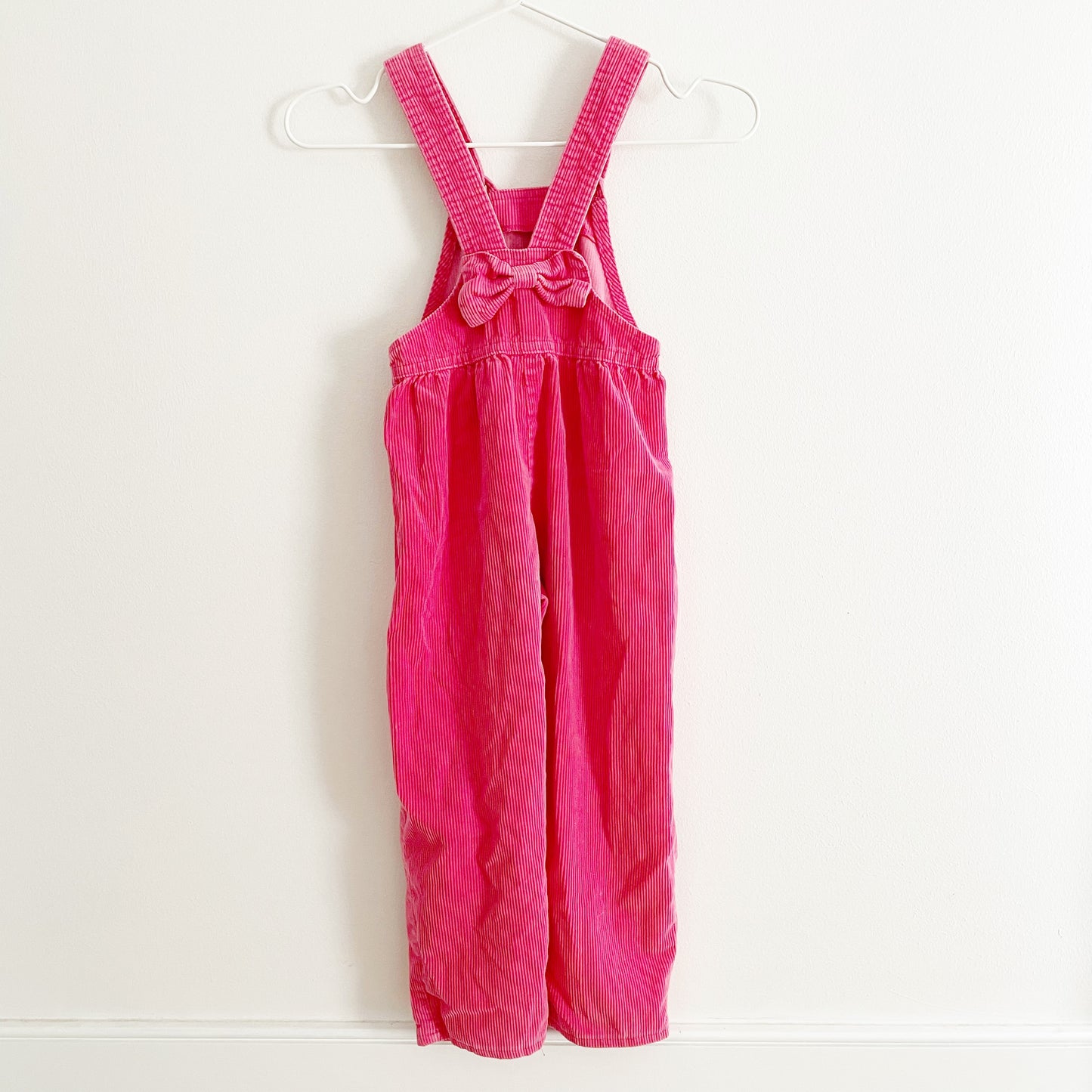 OshKosh Watermelon Pink Cord Bow Back Overalls