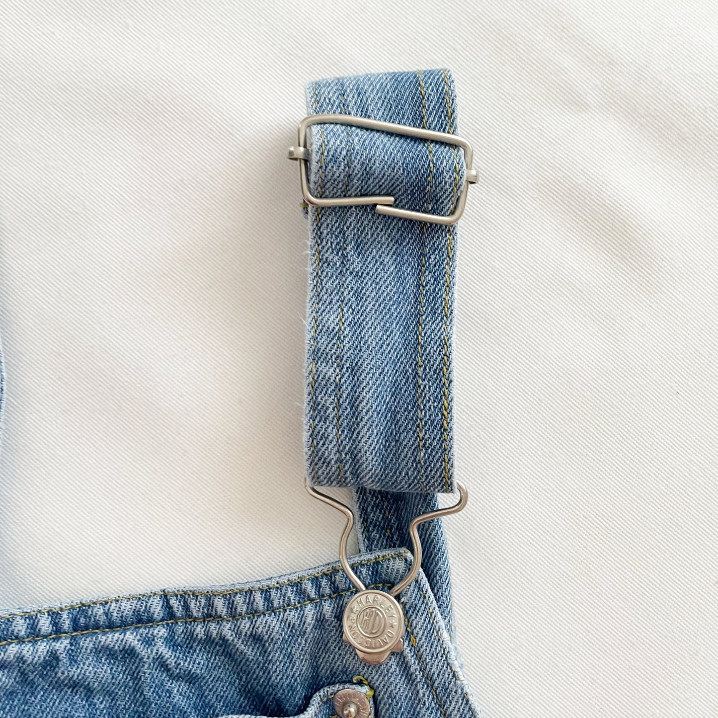 Harley-Davidson Denim Overalls • 3T (?) - Yellow Clover Vintage Kids Clothes