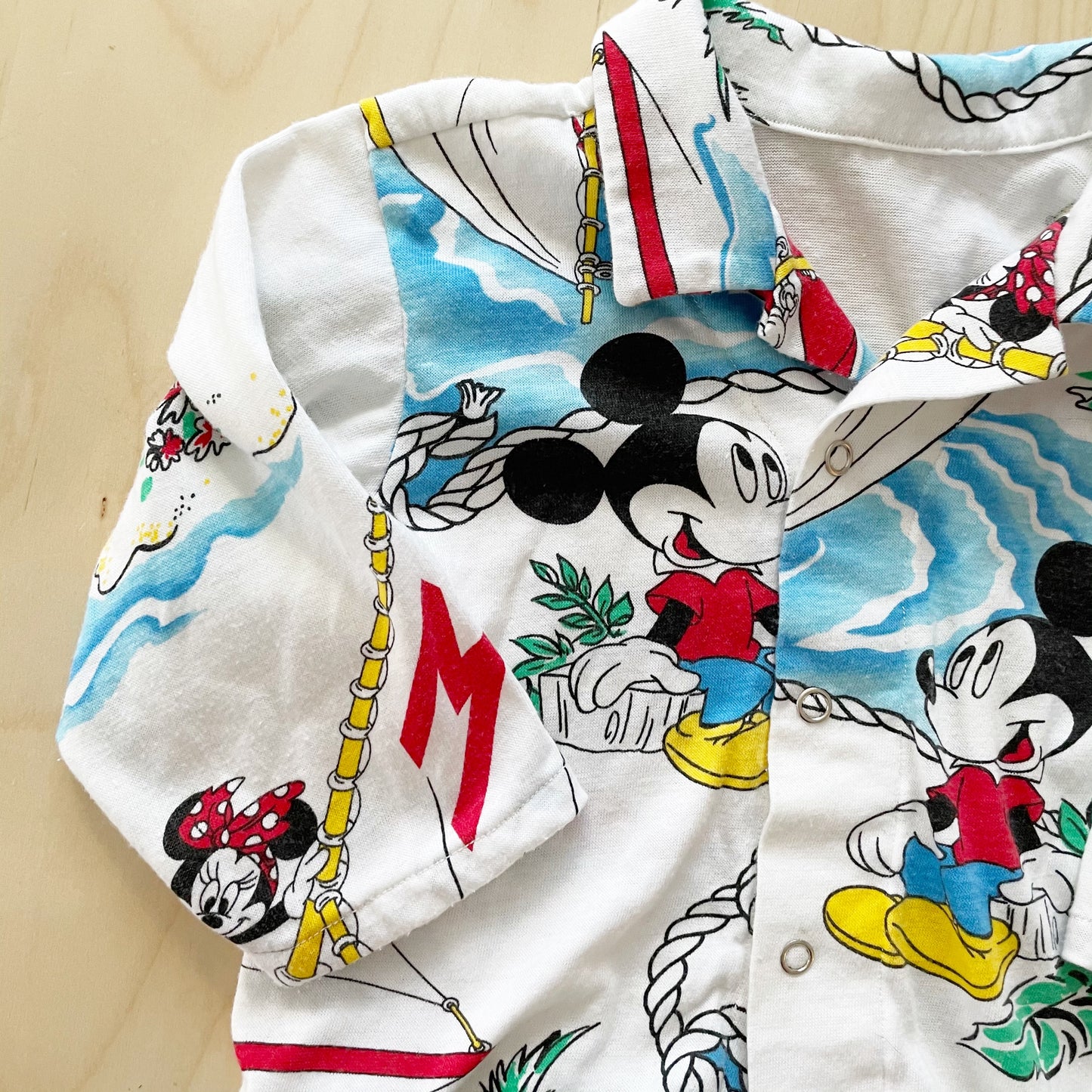 Vintage Mickey Tropical Pajamas Set - Yellow Clover Vintage Kids Clothes