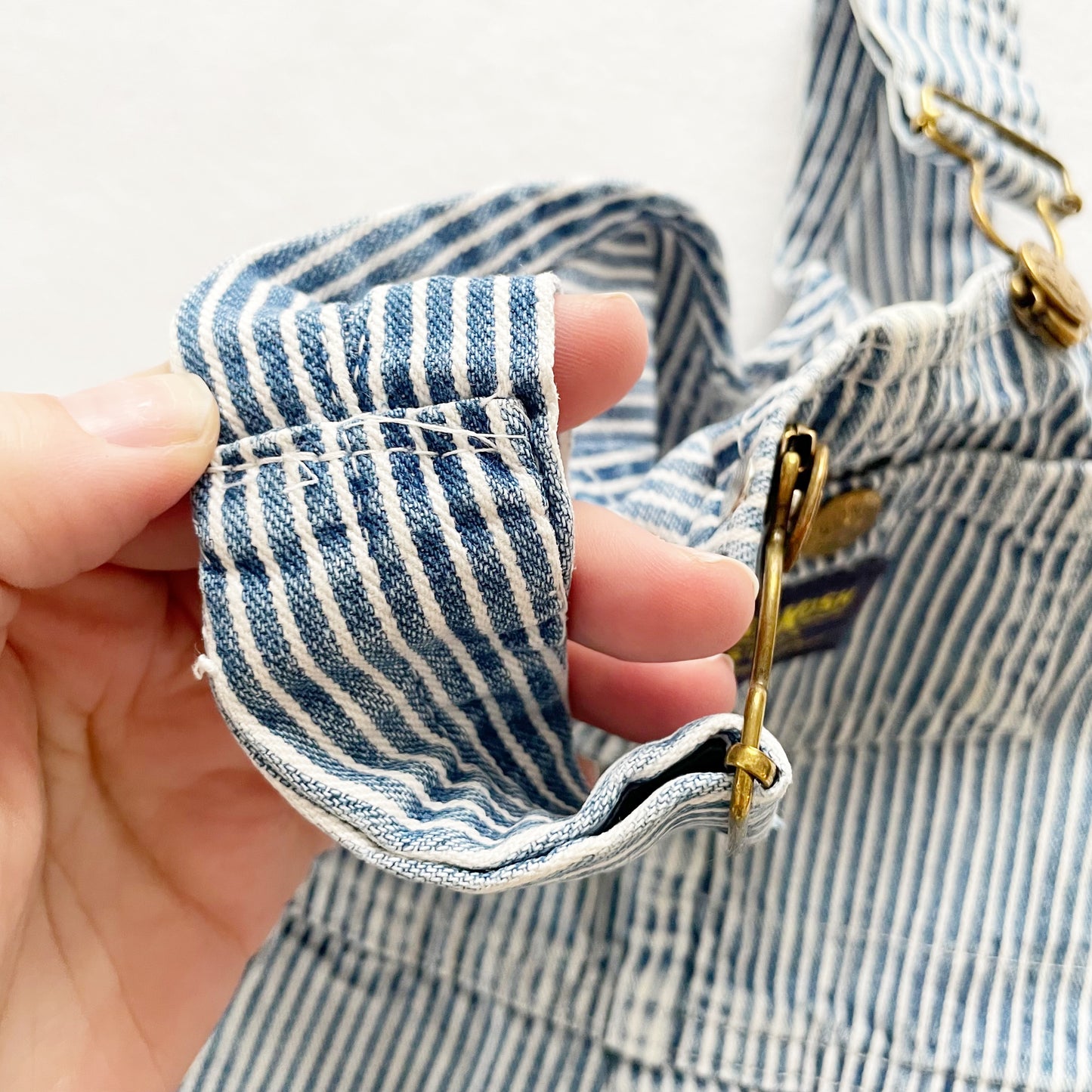OshKosh Hickory Stripe Denim Overalls