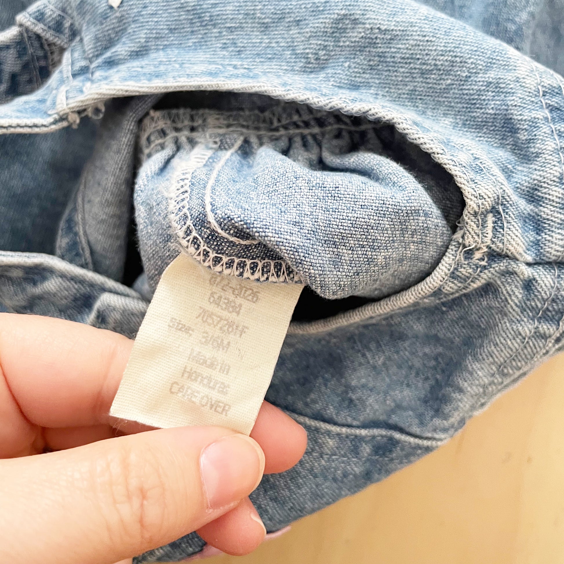 Baby B’gosh Light Wash Bubble Overalls - Yellow Clover Vintage Kids Clothes