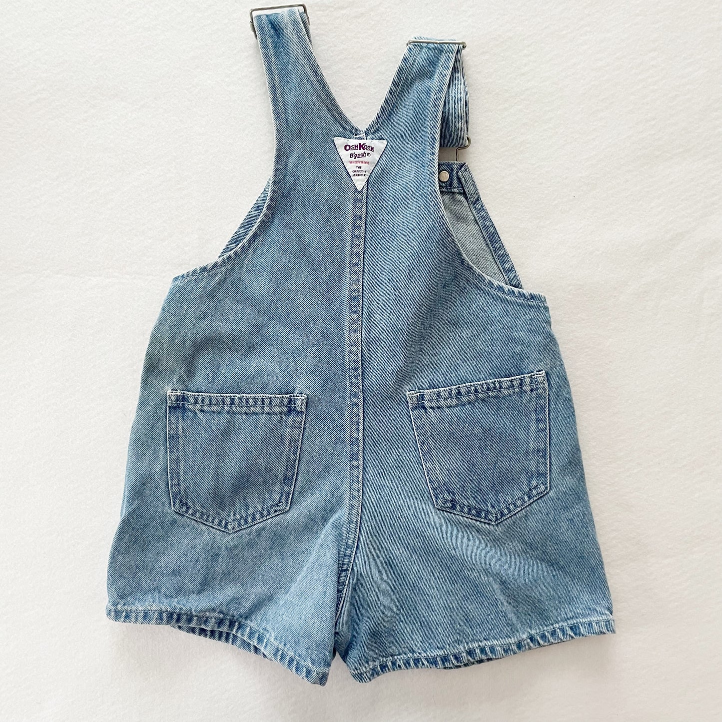 OshKosh Medium Wash Shortalls - Yellow Clover Vintage Kids Clothes