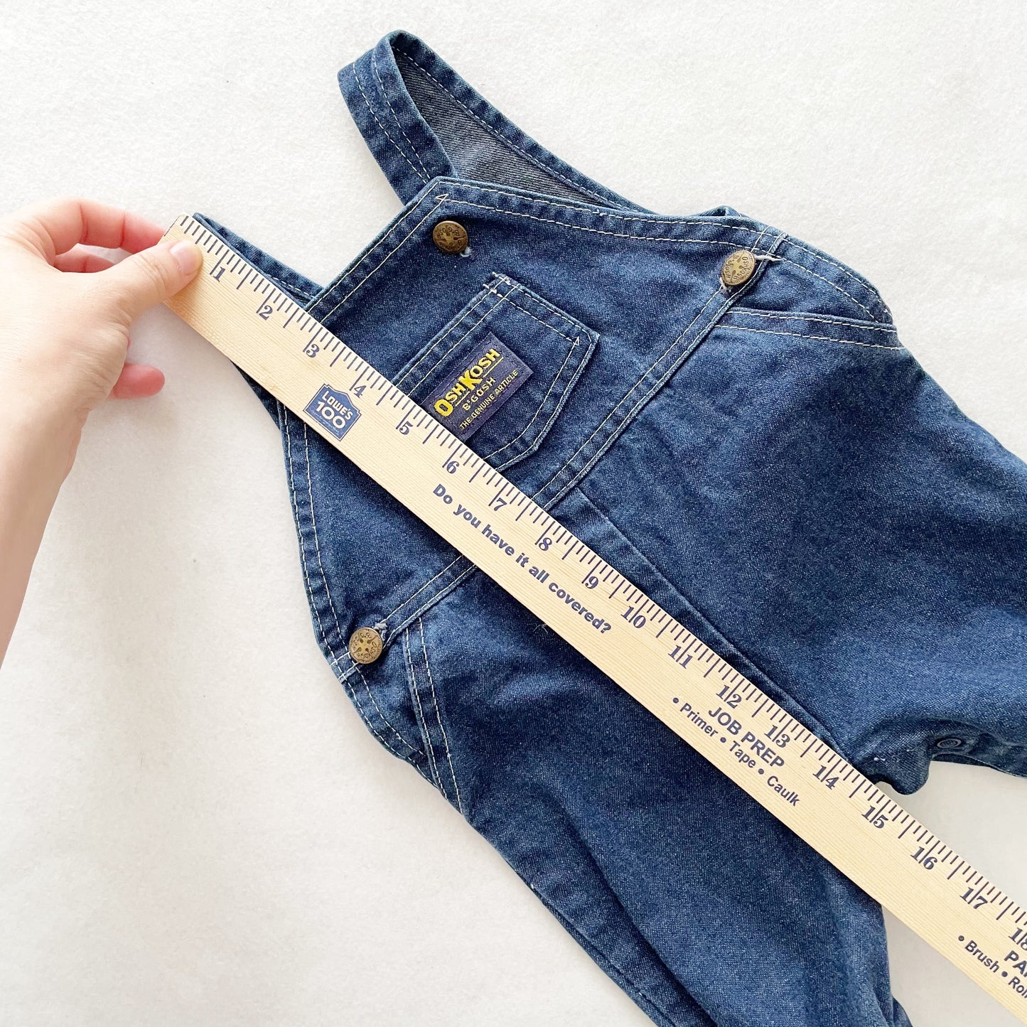 OshKosh Denim Footed Overalls - Yellow Clover Vintage Kids Clothes