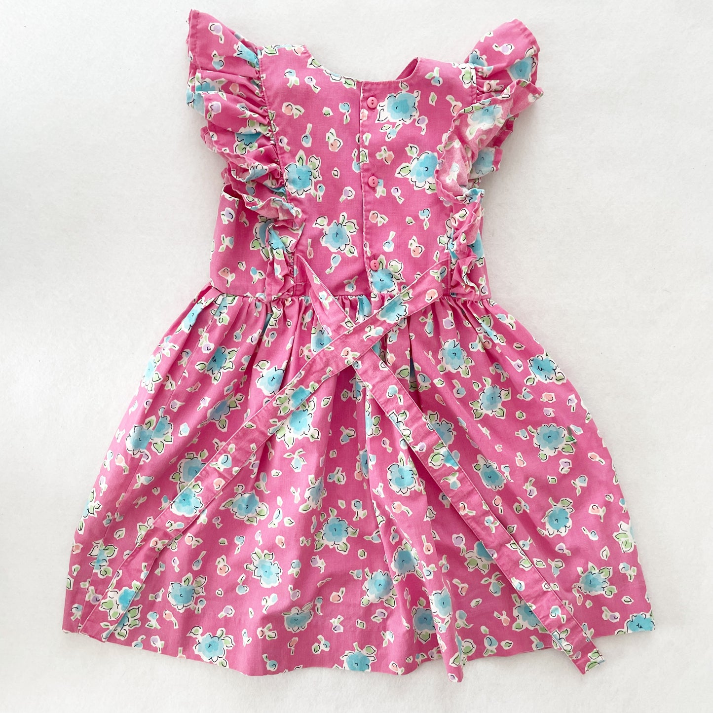 OshKosh Floral Ruffle Dress - Yellow Clover Vintage Kids Clothes