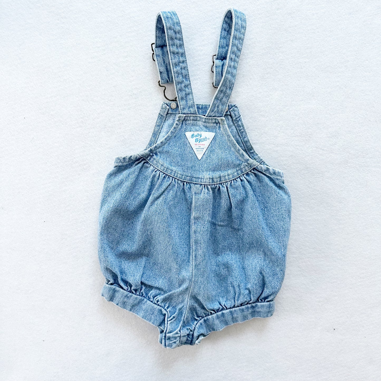 Baby B’gosh Lighter Wash Bubble Overalls - Yellow Clover Vintage Kids Clothes