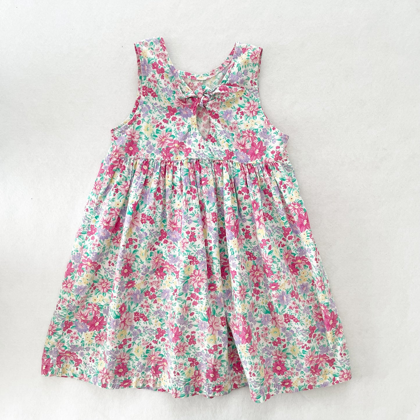 OshKosh Floral Keyhole Dress - Yellow Clover Vintage Kids Clothes