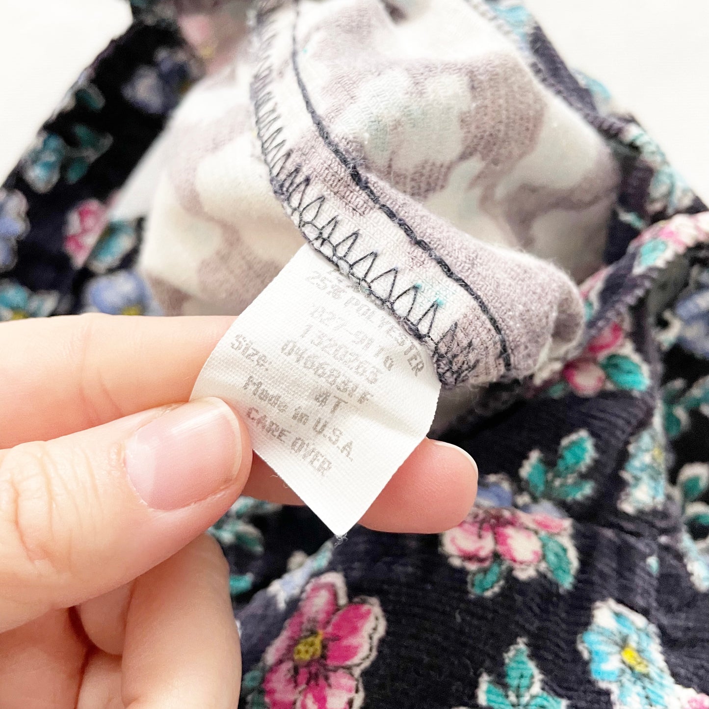 OshKosh Black Floral Cord Bubble Overalls