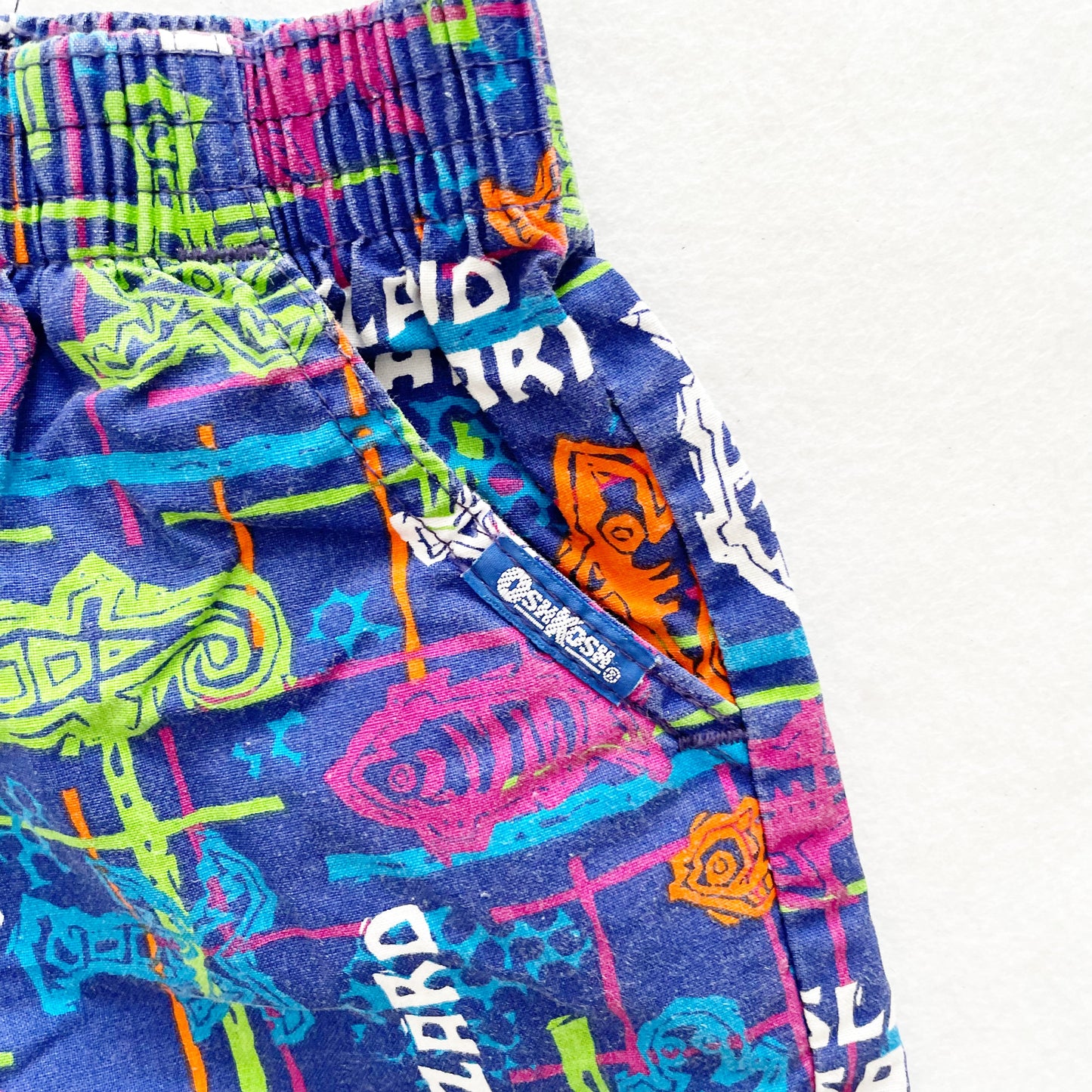 OshKosh Island Safari Shorts - Yellow Clover Vintage Kids Clothes
