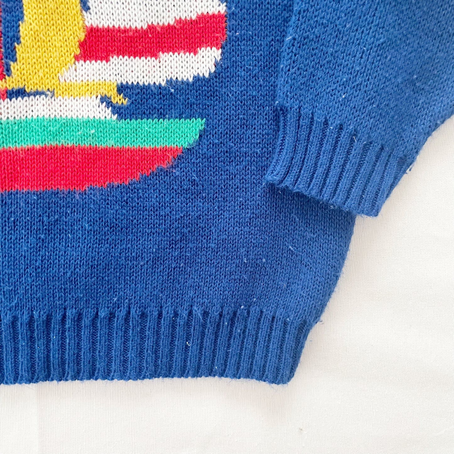 OshKosh Sailboat Knit Sweater - Yellow Clover Vintage Kids Clothes