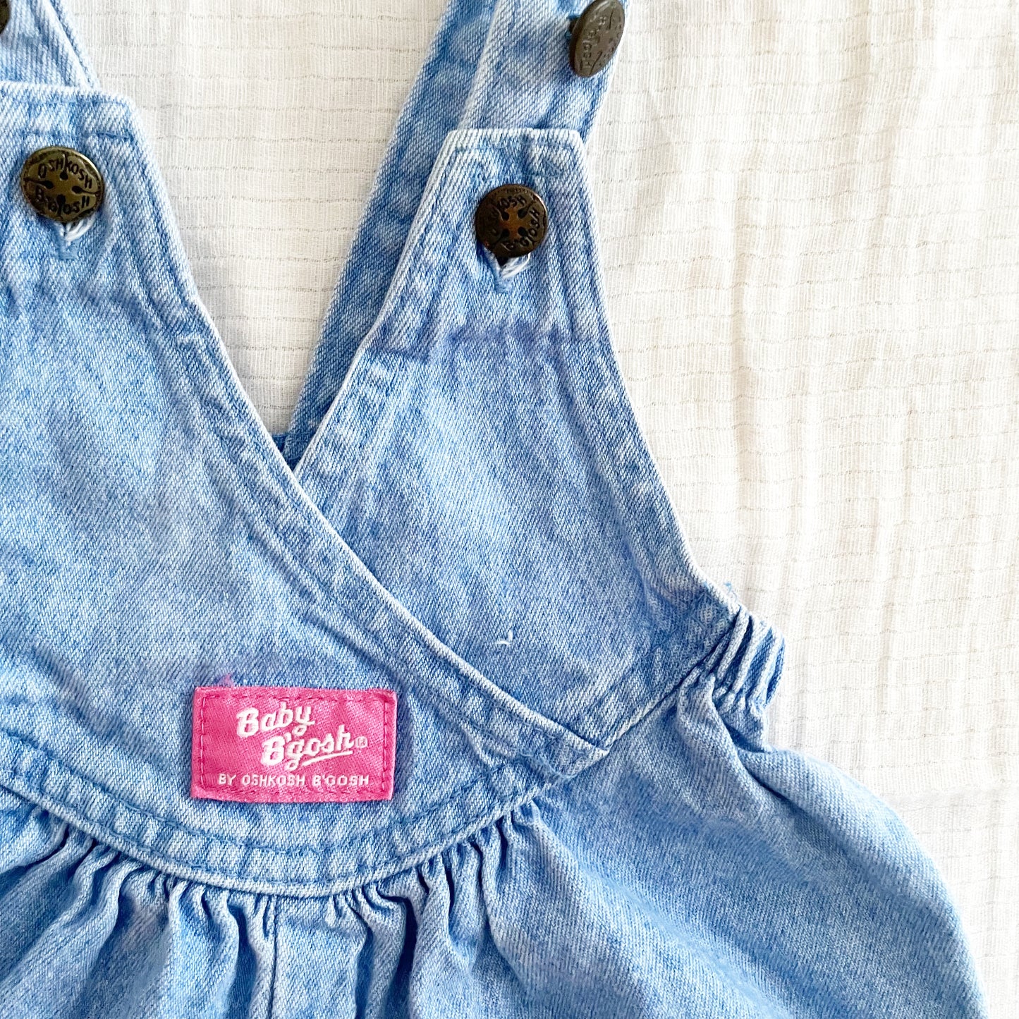 Baby B’gosh Cross Front Bubble Overalls - Yellow Clover Vintage Kids Clothes