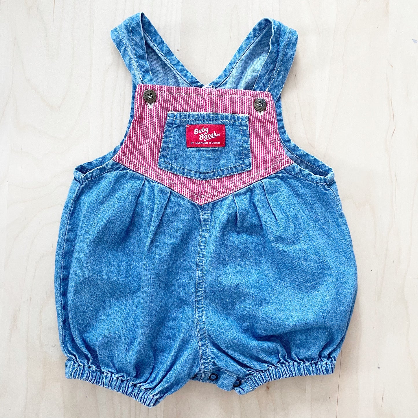 Vintage Baby B’gosh Chambray Bubble Overals - Yellow Clover Vintage Kids Clothes