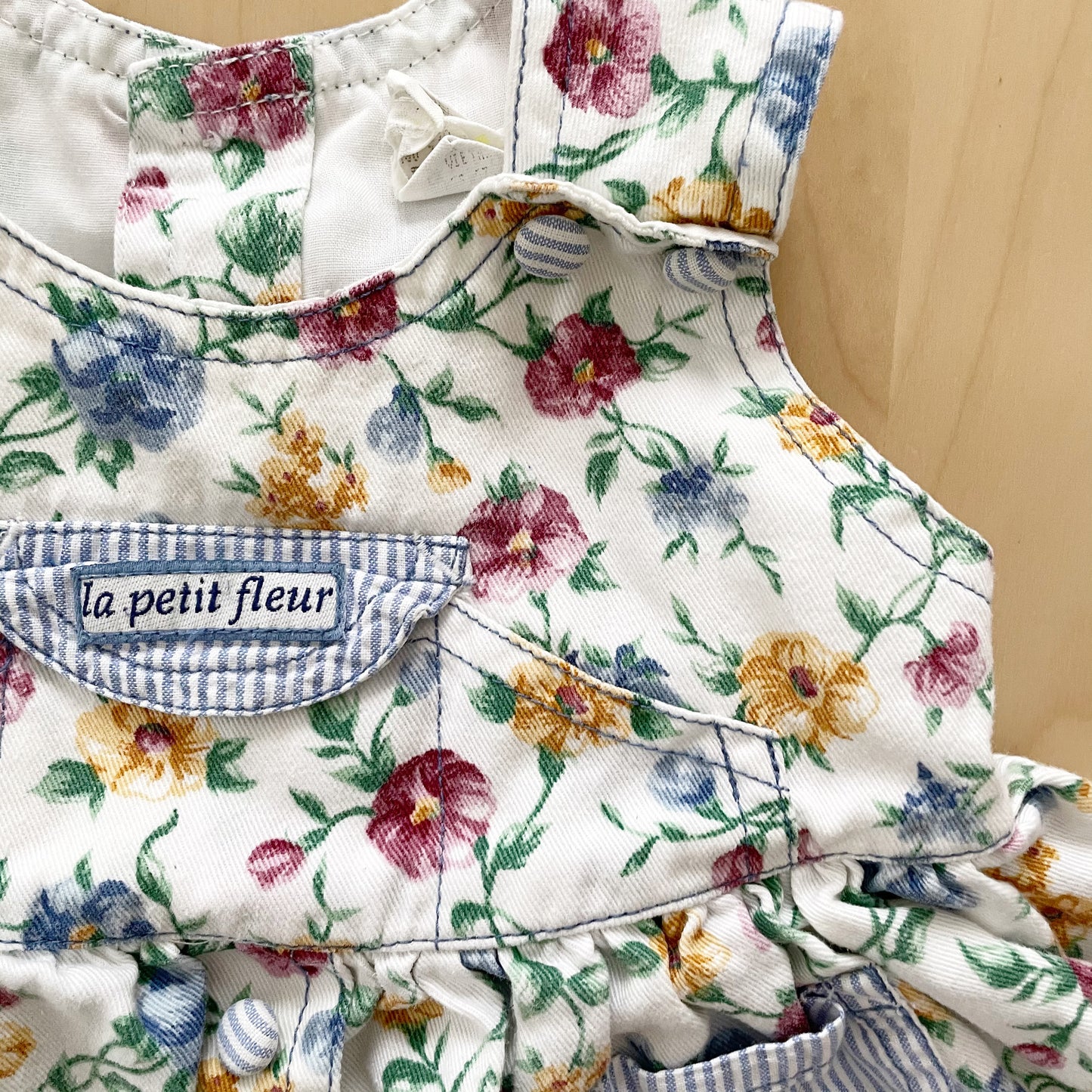 Petit Fleur Romper - Yellow Clover Vintage Kids Clothes